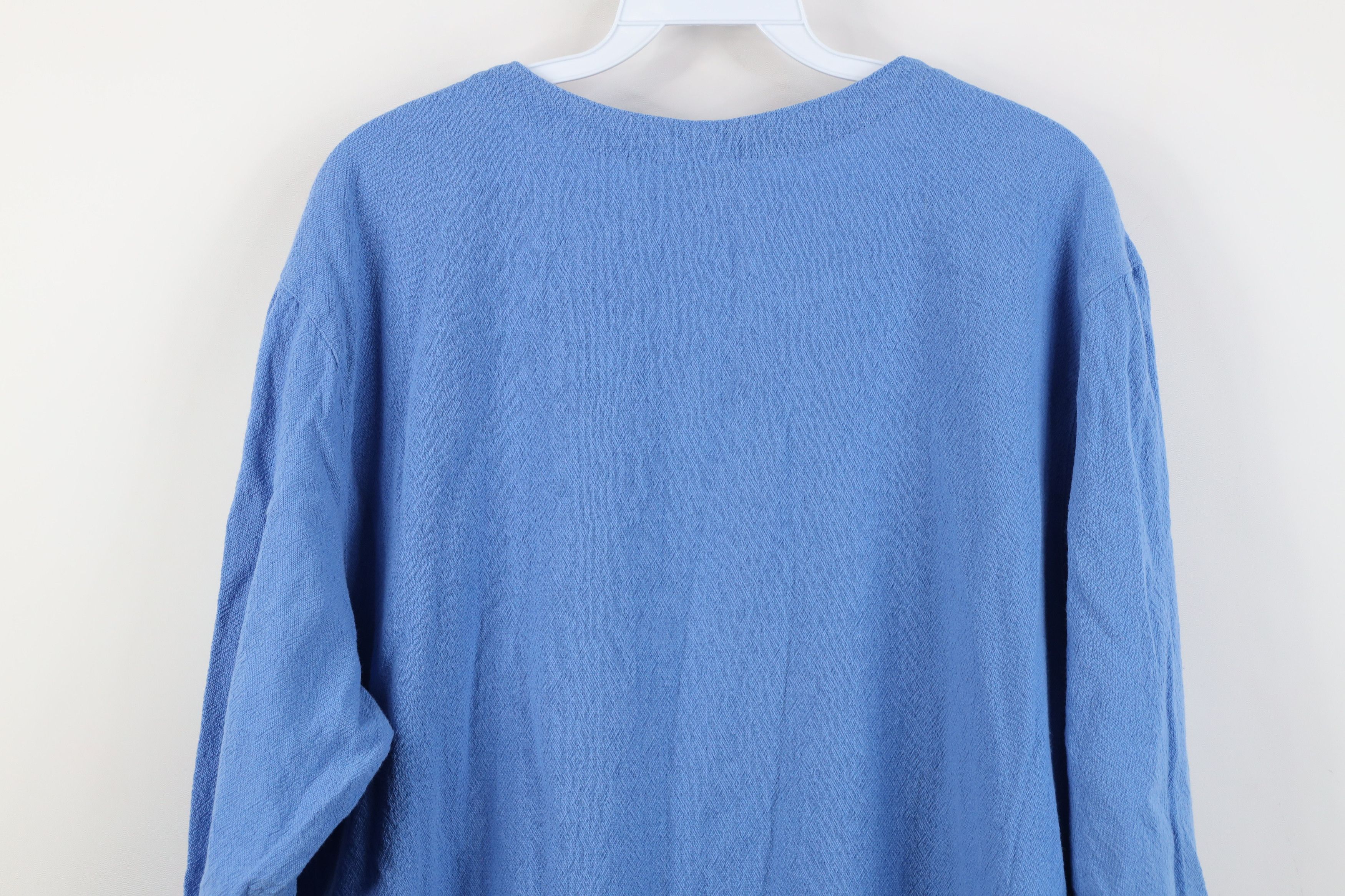 Vintage Vintage 90s Lagenlook Gauzy Cotton Long Sleeve T-Shirt US Size L / US 10 / IT 46 - 12 Thumbnail
