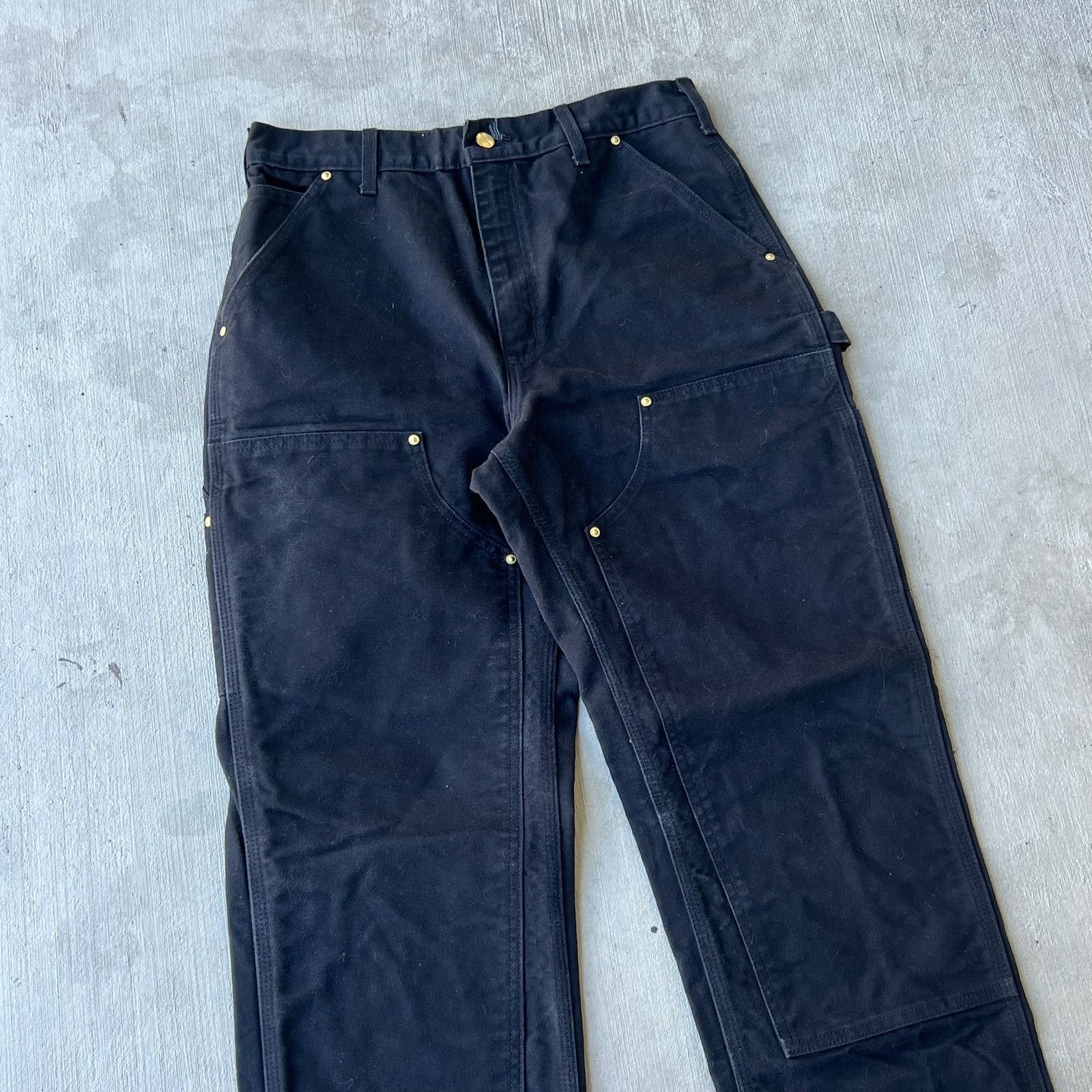 Carhartt × Vintage Carhartt black double knee work wear carpenter pants Size US 31 - 2 Thumbnail