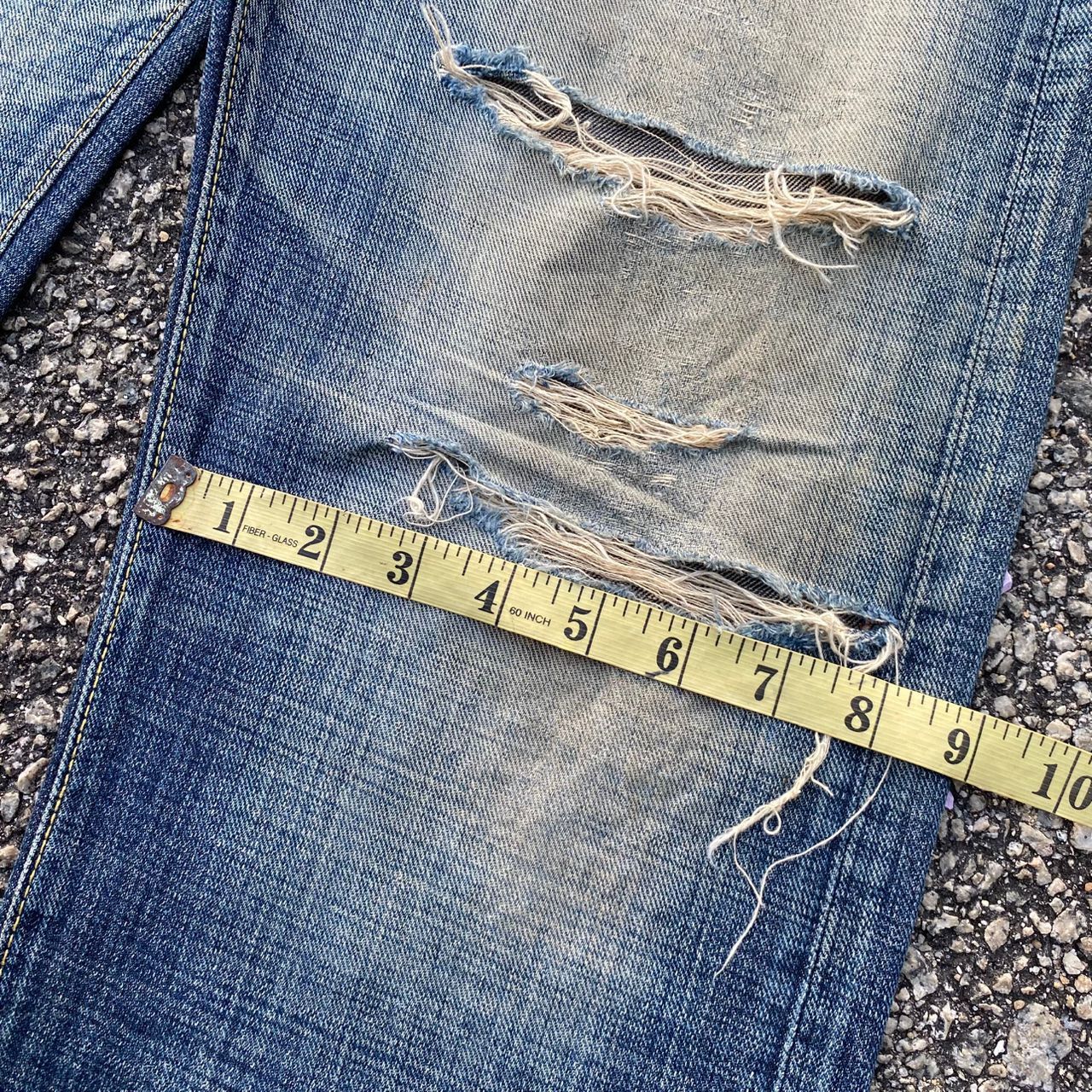If Six Was Nine Vintage G Heart Limited Edition Distressed Denim Size US 34 / EU 50 - 8 Thumbnail