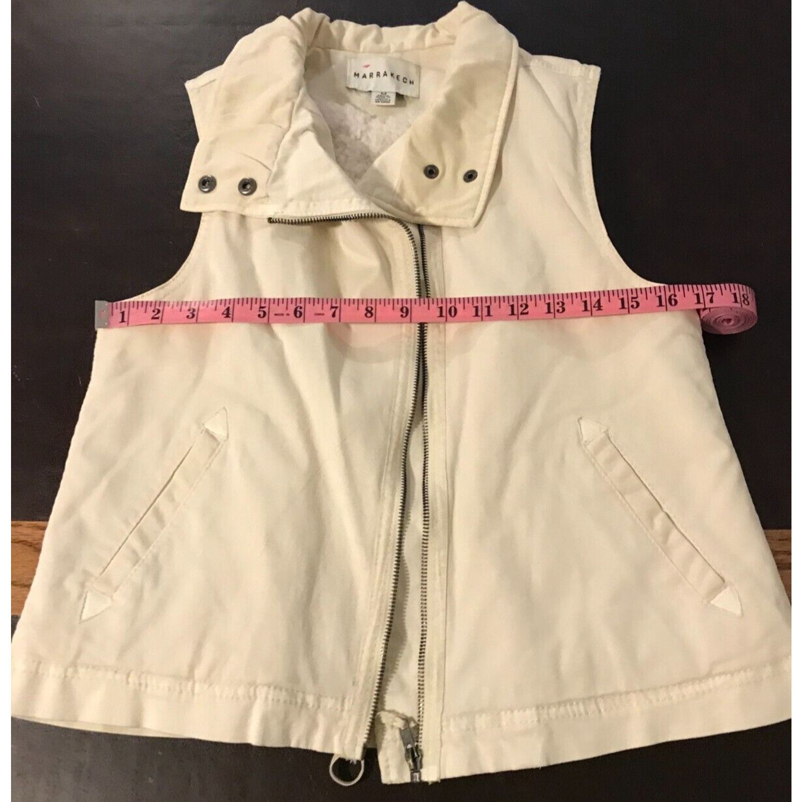 Anthropologie Anthropologie Marrakech Cream/Ivory Fleece Lined Vest Size M / US 6-8 / IT 42-44 - 7 Thumbnail