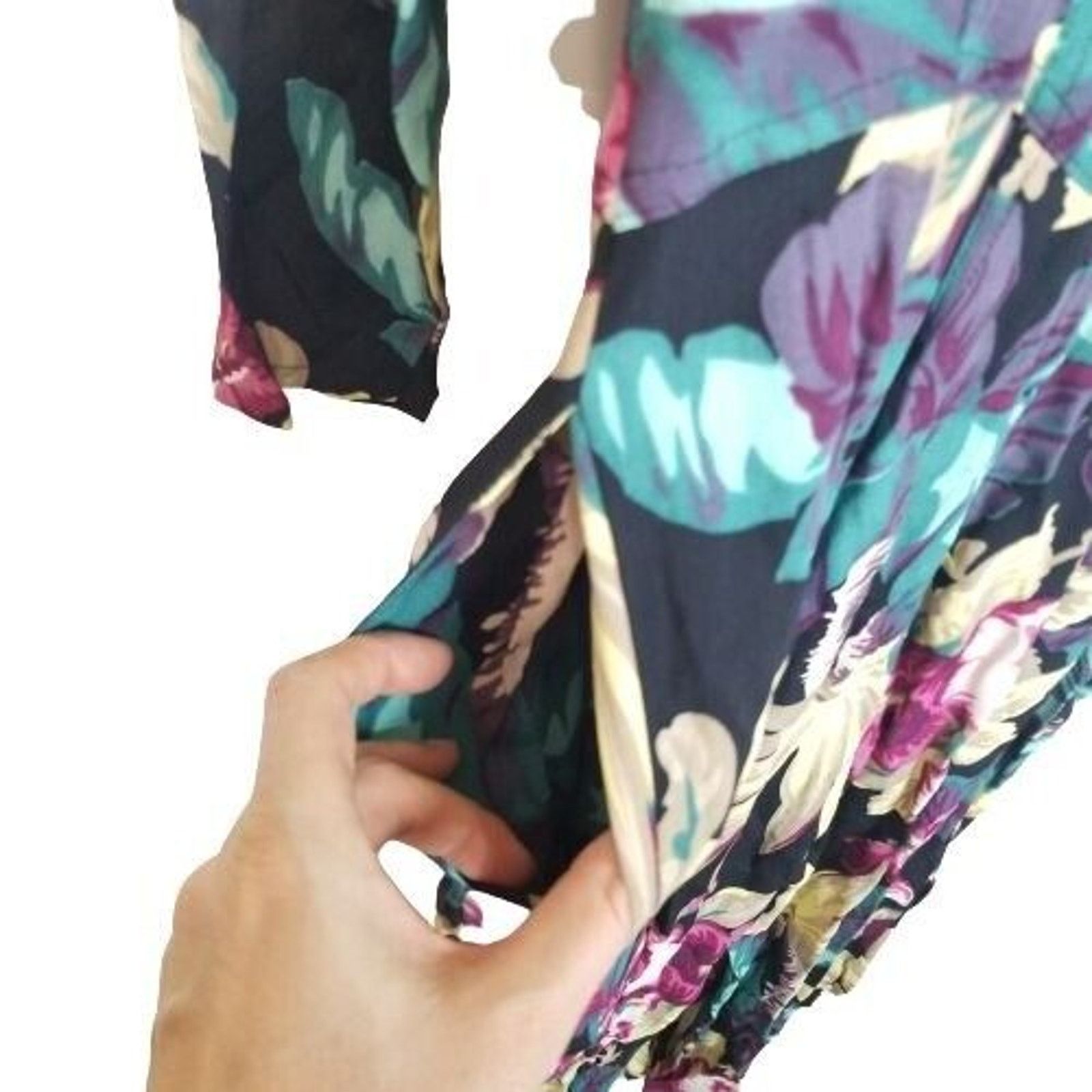 Vintage Vintage Karen Alexander Womens Floral Jumpsuit Sz 8 Tropical Size 30" / US 8 / IT 44 - 11 Thumbnail