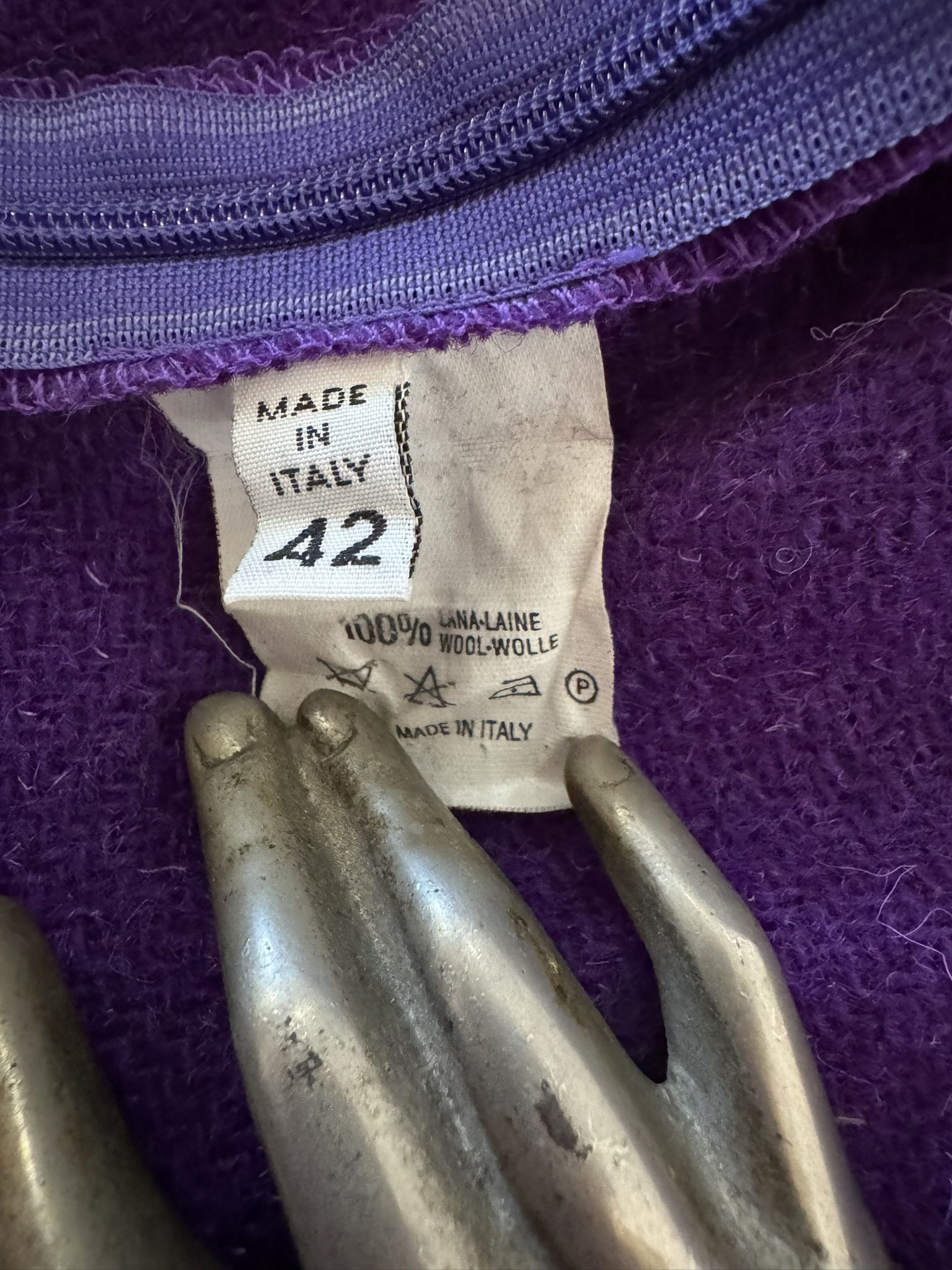 Maison Margiela Maison Martin Margiela FW1997–98 Purple Wool Apron Dress Size M / US 6-8 / IT 42-44 - 5 Thumbnail