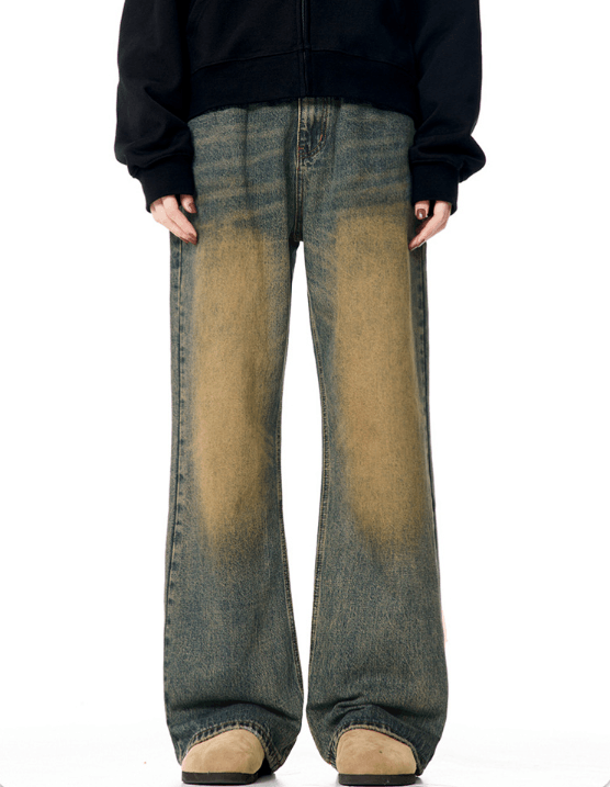 Japanese Brand × Jean American high street loose trendy retro distressed jeans Size US 34 / EU 50 - 1 Thumbnail