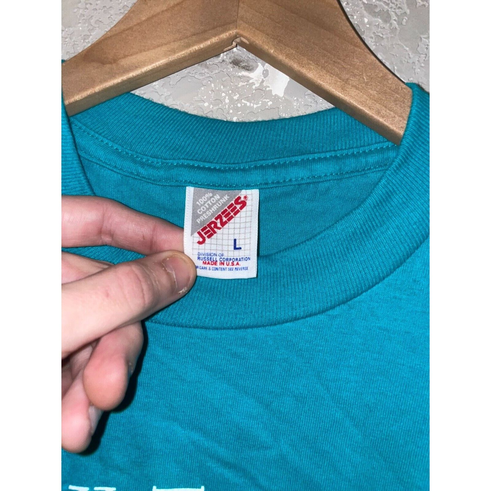 Jerzees Vintage Mountain Columbine Shirt Montana Teal Tee VTG 90s L Size US L / EU 52-54 / 3 - 8 Thumbnail