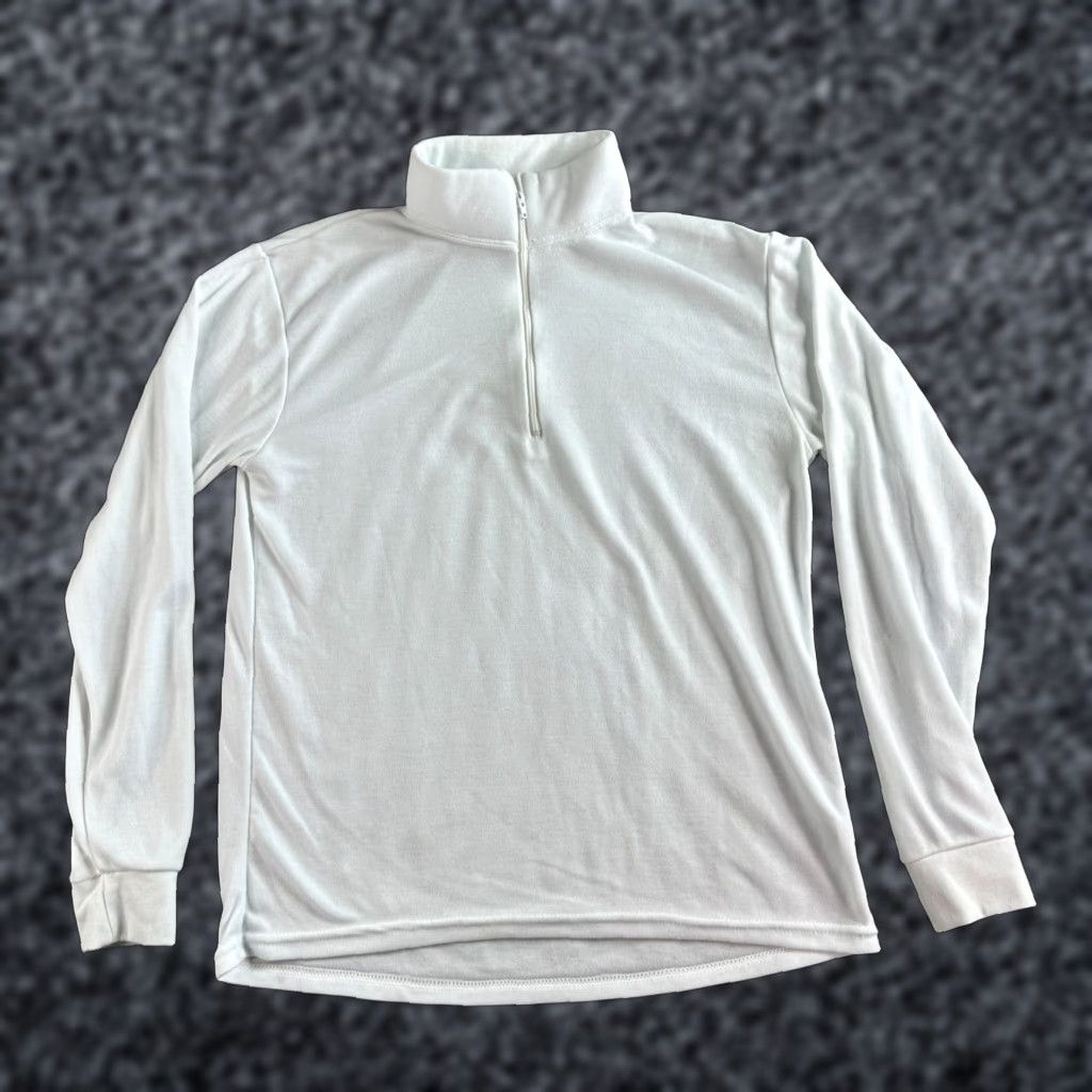 Vintage VINTAGE Polar Max 1/4 Zip Pullover Womens M White Lightweight Sweater Size M / US 6-8 / IT 42-44 - 1 Thumbnail