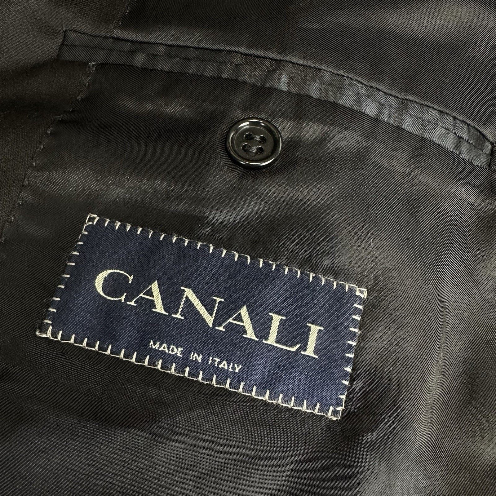 Canali canali wool black 3 button blazer sports coat Size 54 R Size 54R - 6 Thumbnail