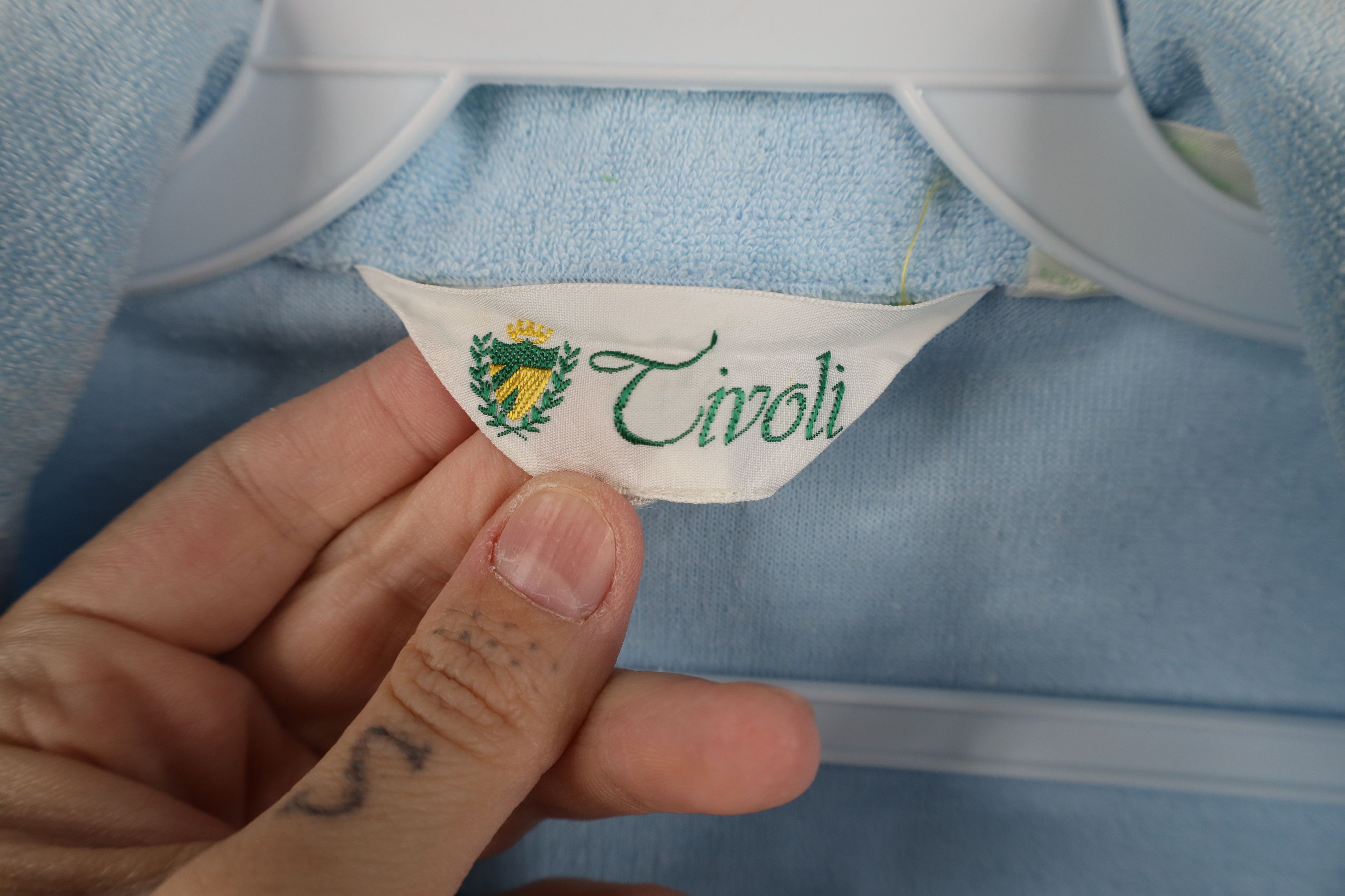 Vintage Vintage 70s Streetwear Terry Cloth Collared Polo Shirt Blue Size US L / EU 52-54 / 3 - 9 Thumbnail