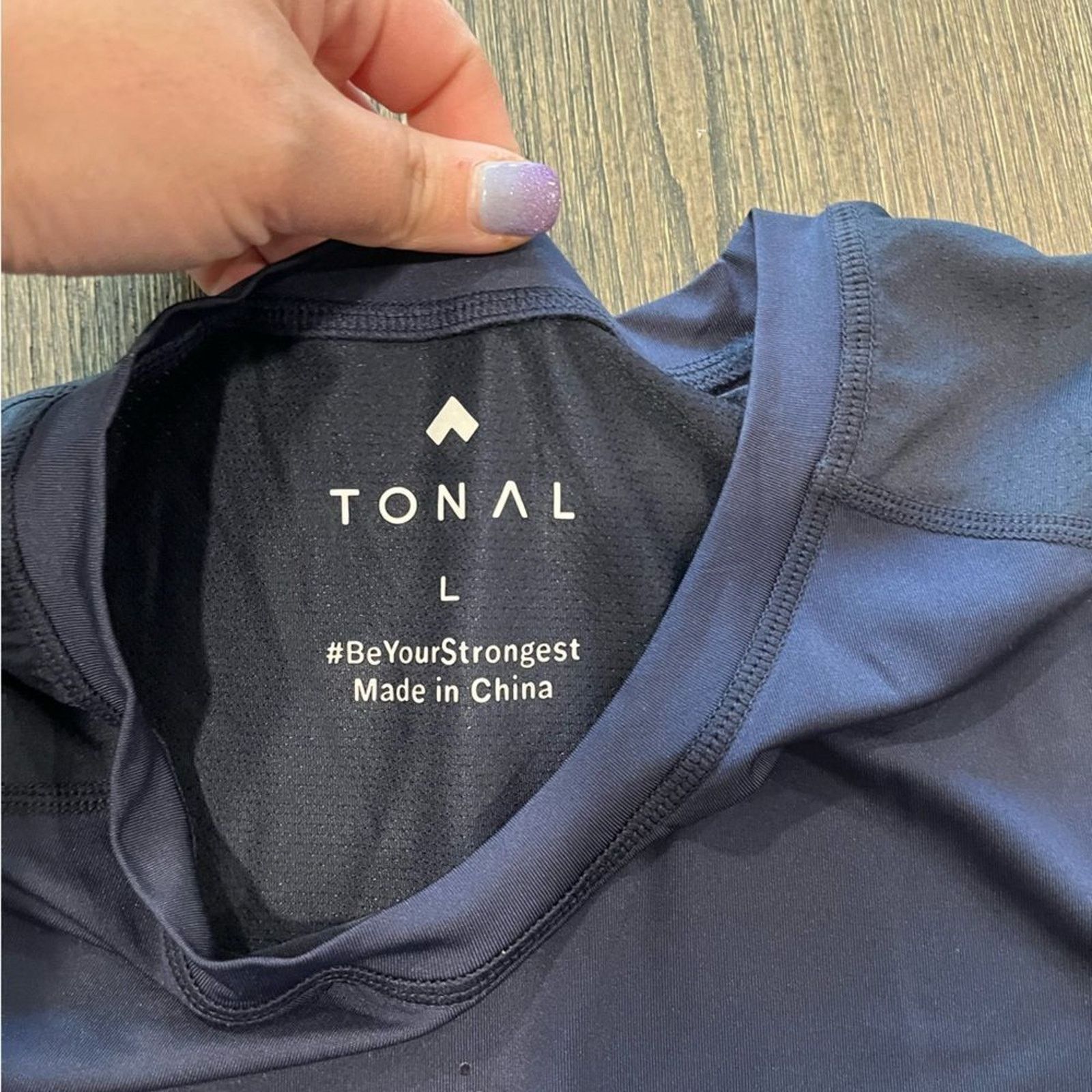 & Other Stories NWOT Tonal Mens Navy Workout Tank Top Mesh Size L Size US L / EU 52-54 / 3 - 3 Thumbnail