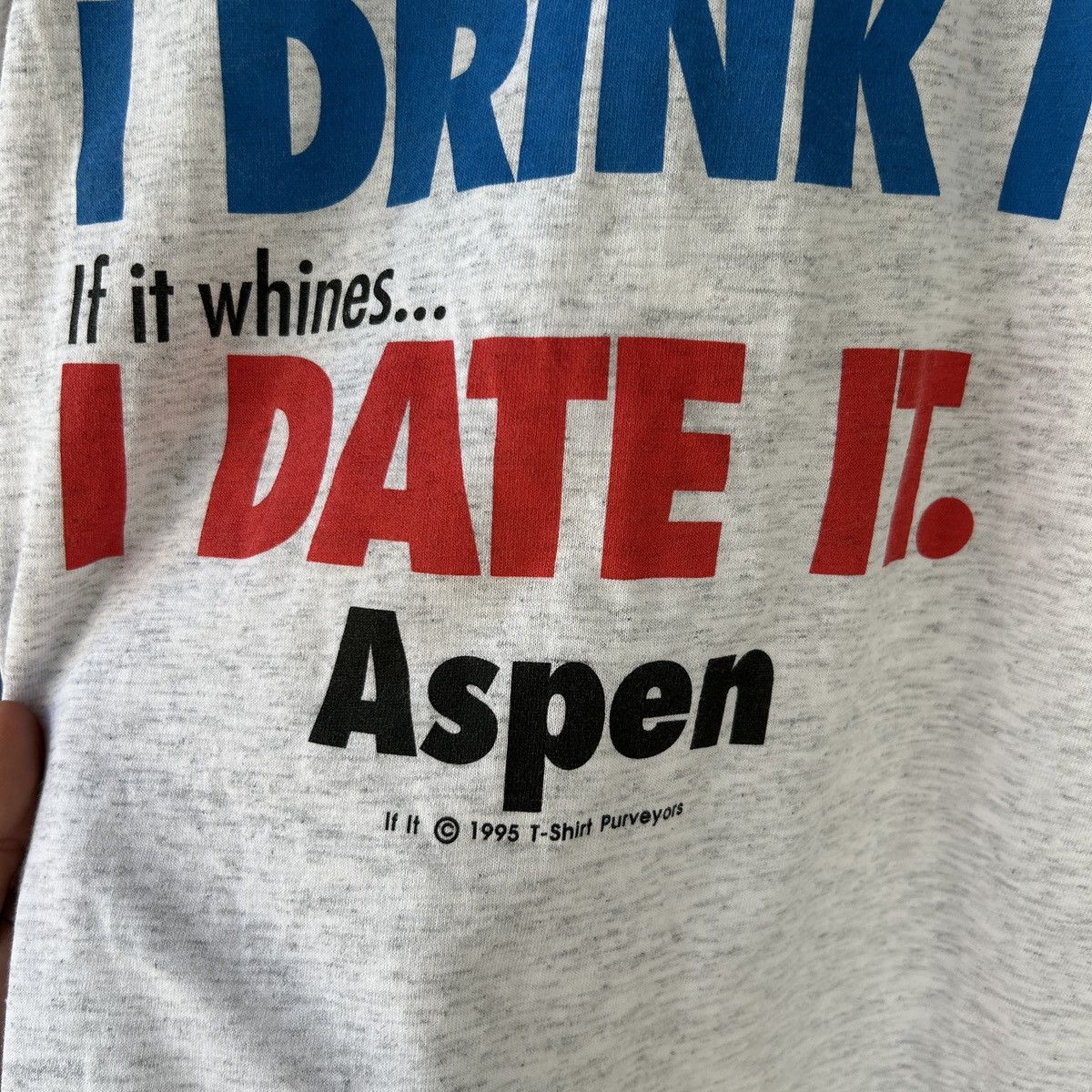 Vintage 1980s Aspen Wording Tee Size US XL / EU 56 / 4 - 8 Thumbnail