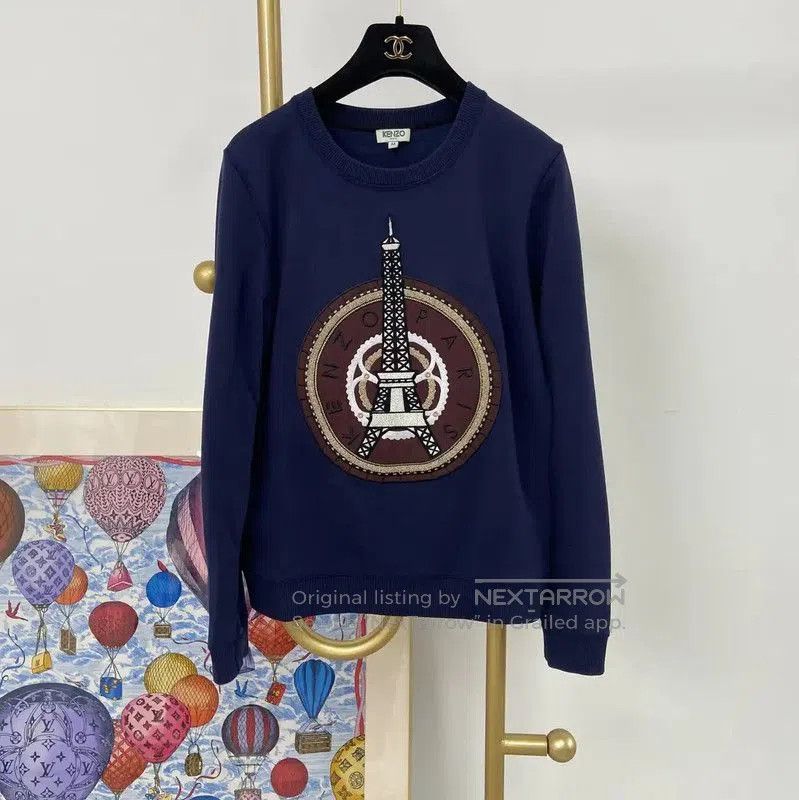 Kenzo KENZO Cotton Embroidered Long Sleeve Sweatshirt . Size M / US 6-8 / IT 42-44 - 1 Thumbnail