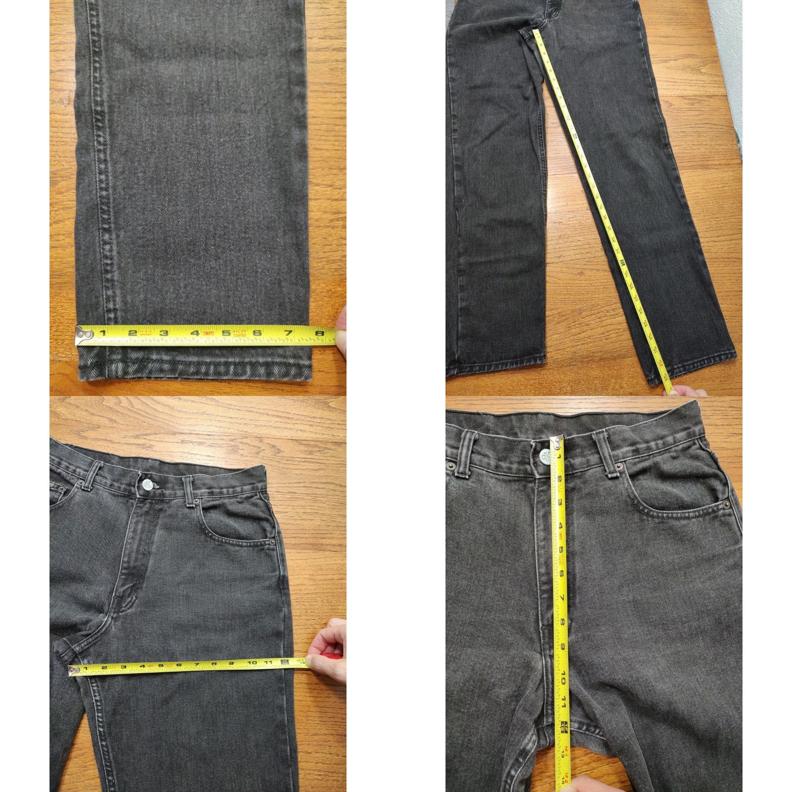 Calvin Klein VINTAGE Calvin Klein USA Made Jeans Mens 30x33 Black Denim 5-Pocket Straight Zip Calv in Easy Fit 80s 90s Retro Designer Size US 30 / EU 46 - 8 Thumbnail