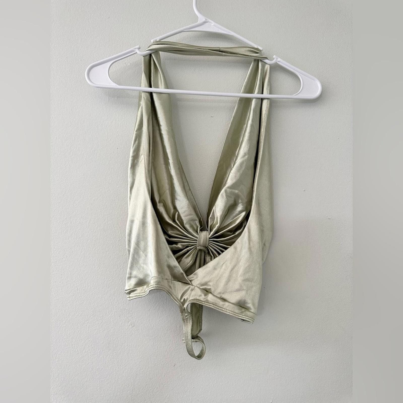 Designer Plunging and backless Bodysuit Size 10 Size L / US 10 / IT 46 - 2 Thumbnail