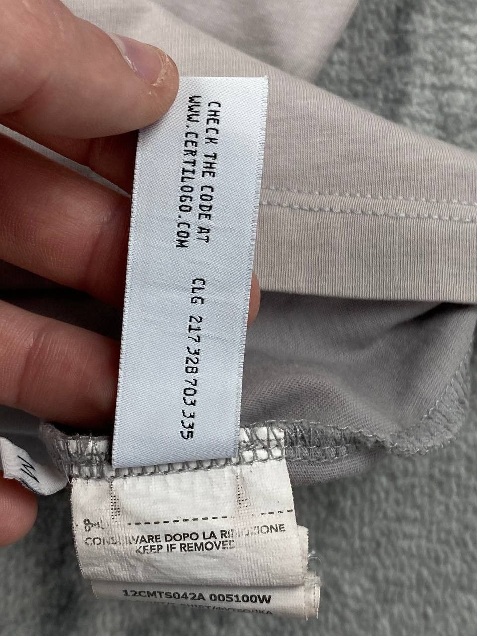 C.P. Company CP Company T Shirt Center Big Logo Men Size M Gray/ Beige Size US M / EU 48-50 / 2 - 11 Thumbnail