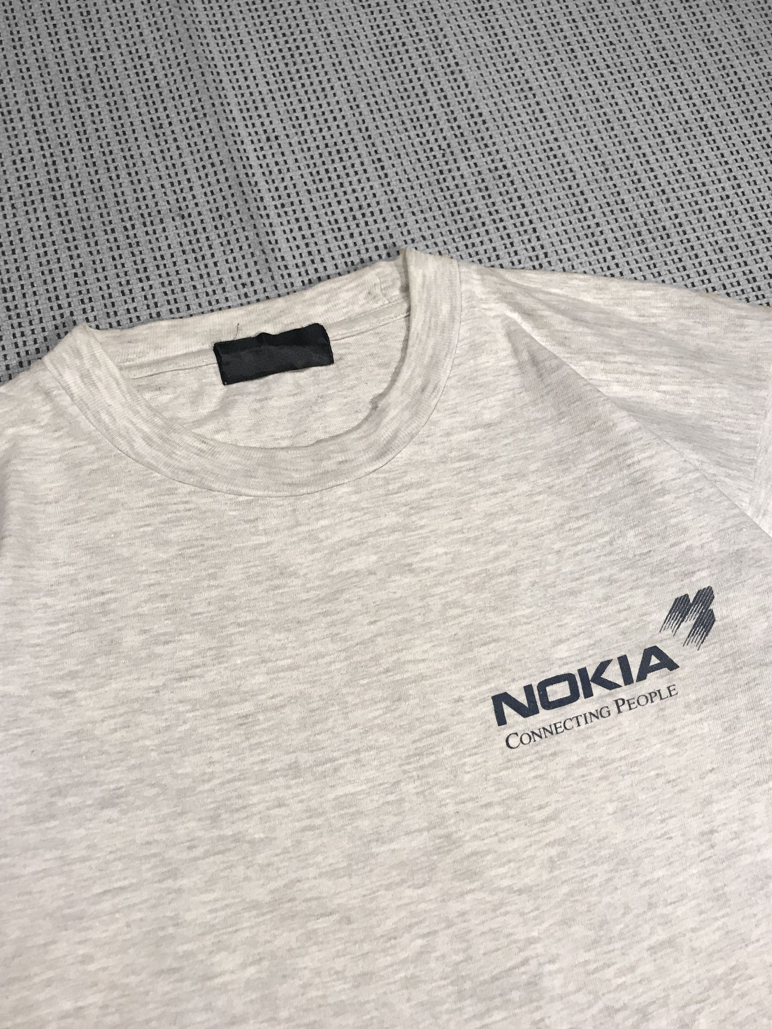 Vintage Vintage gray t-shirt 90's “Nokia” - Single stitch (M) Size US M / EU 48-50 / 2 - 3 Thumbnail