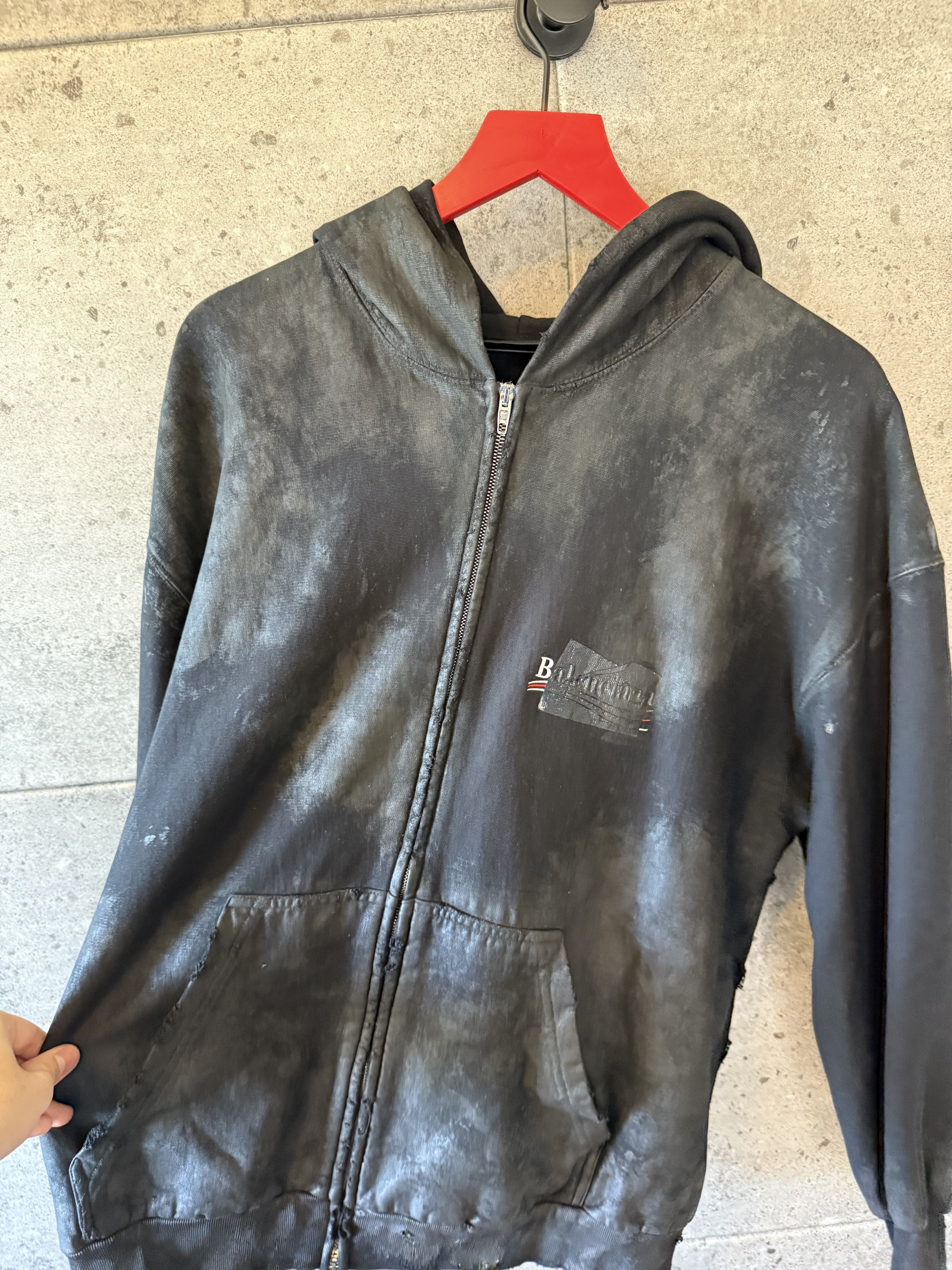 Balenciaga Balenciaga mud wash gaffer zip up hoodie Size US S / EU 44-46 / 1 - 4 Thumbnail