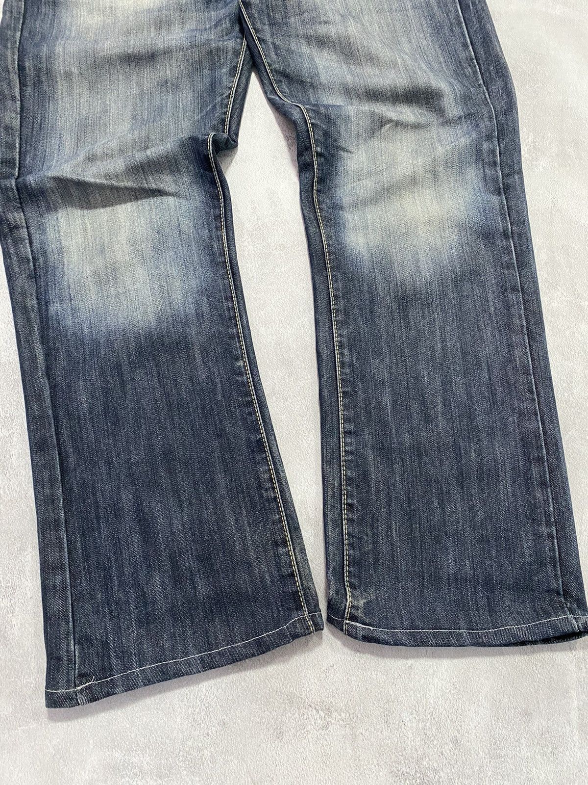 Japanese Brand × Vintage 🩻 Vintage Straight Leg Jeans Pants Distressed Style Size US 36 / EU 52 - 2 Thumbnail