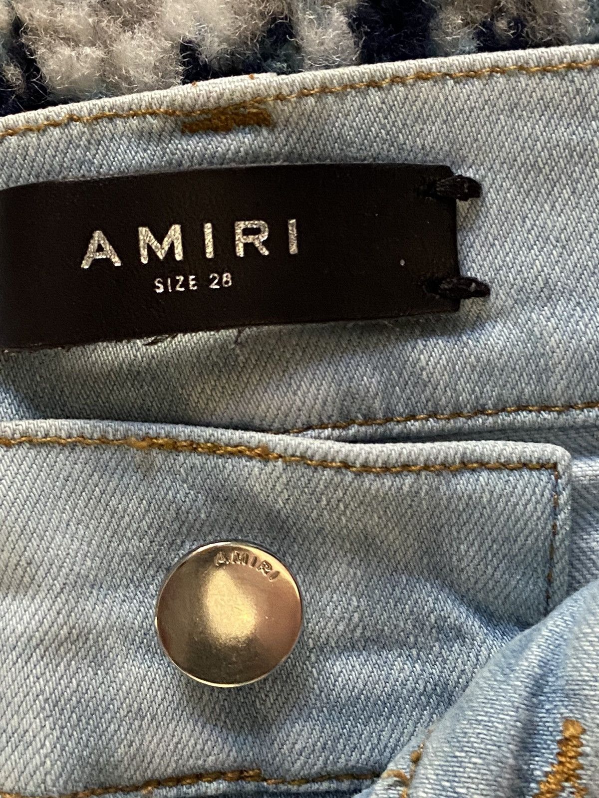 Amiri Amiri MX1 Light Wash Multi Patch Jeans Size US 28 / EU 44 - 8 Thumbnail