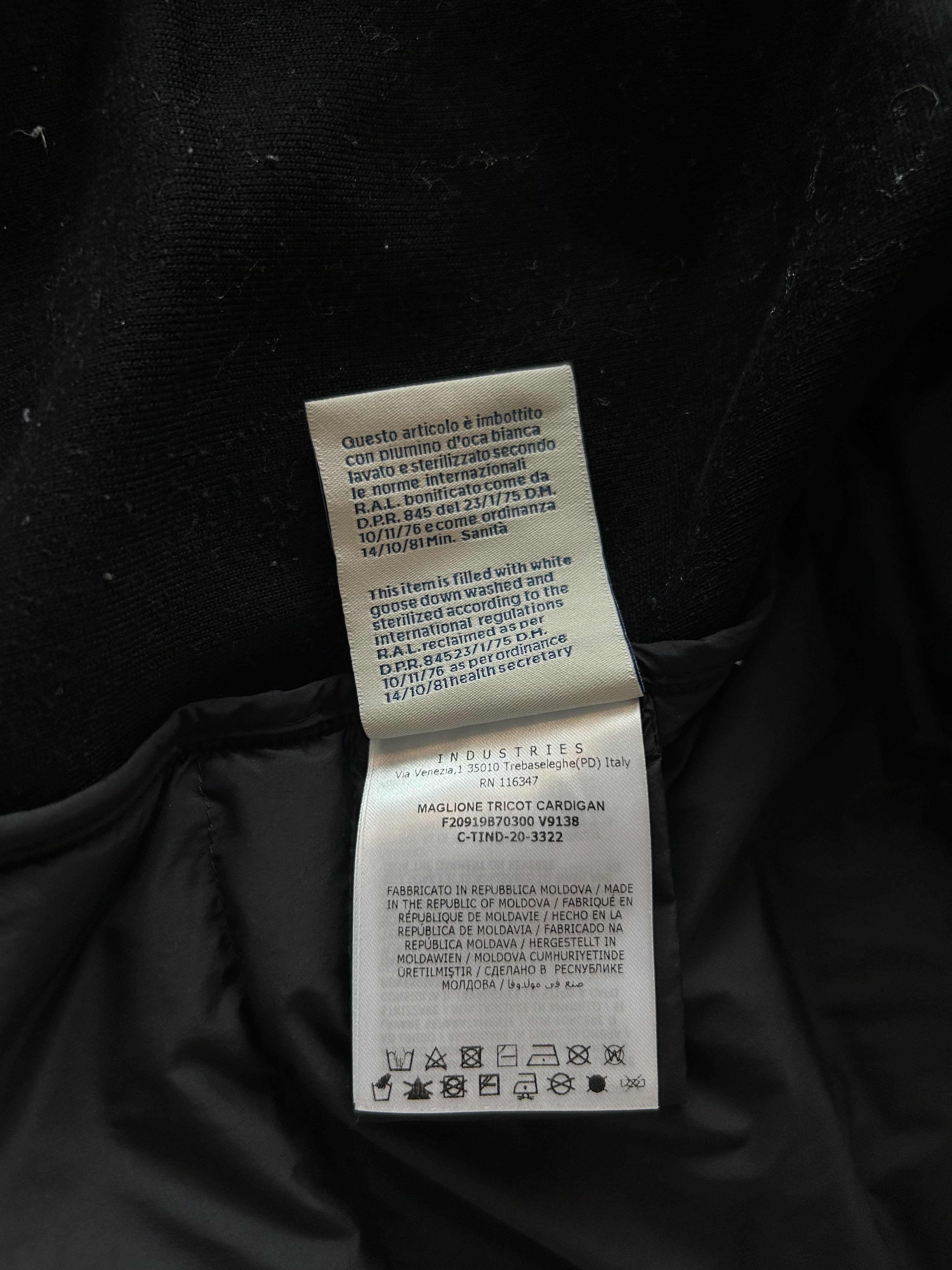 Moncler Moncler Black Maglione Hybrid Jacket Size US XL / EU 56 / 4 - 5 Thumbnail