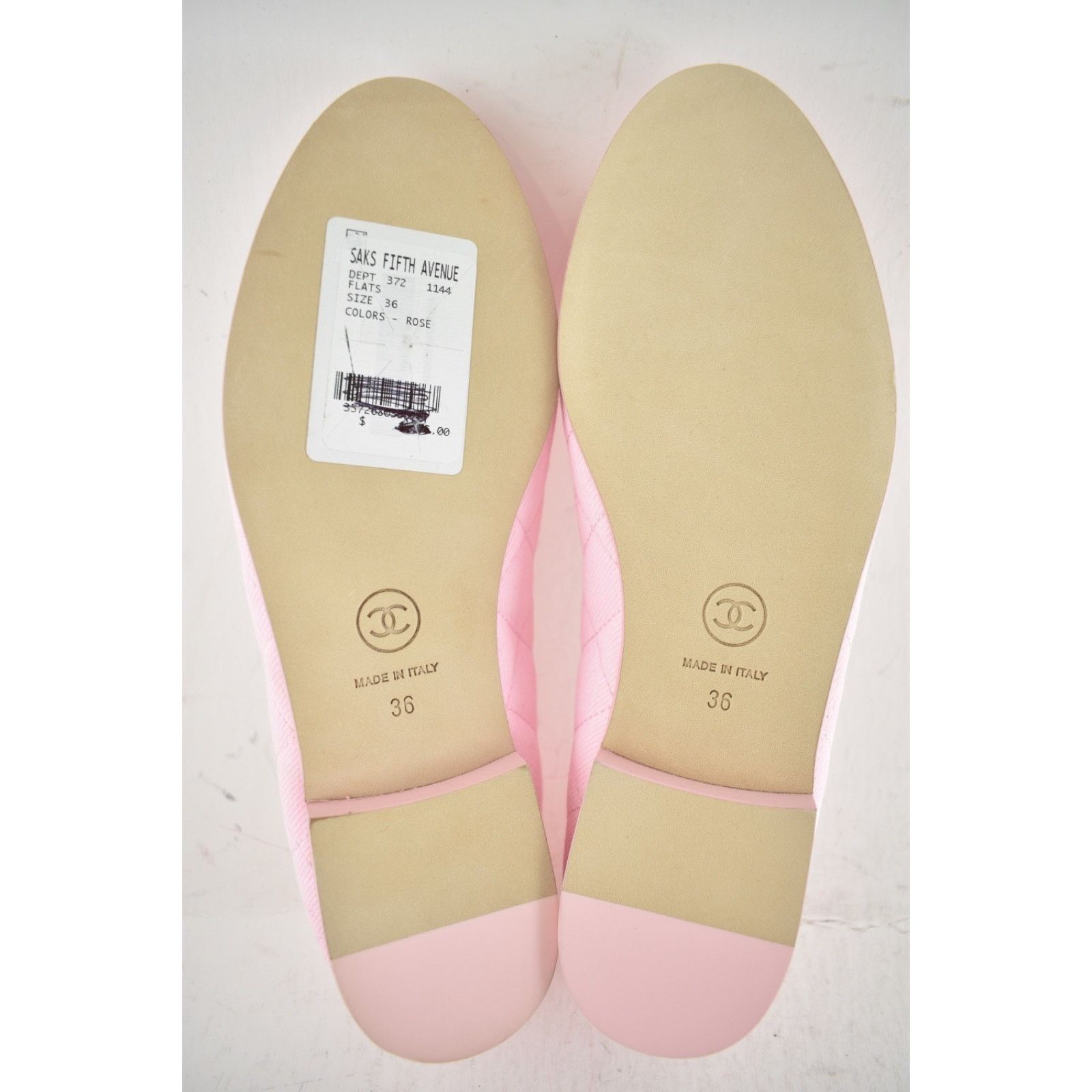 Chanel Chanel Light Pink Denim Quilted CC Logo Ballet Flat 36 Size US 5 / IT 35 - 23 Thumbnail