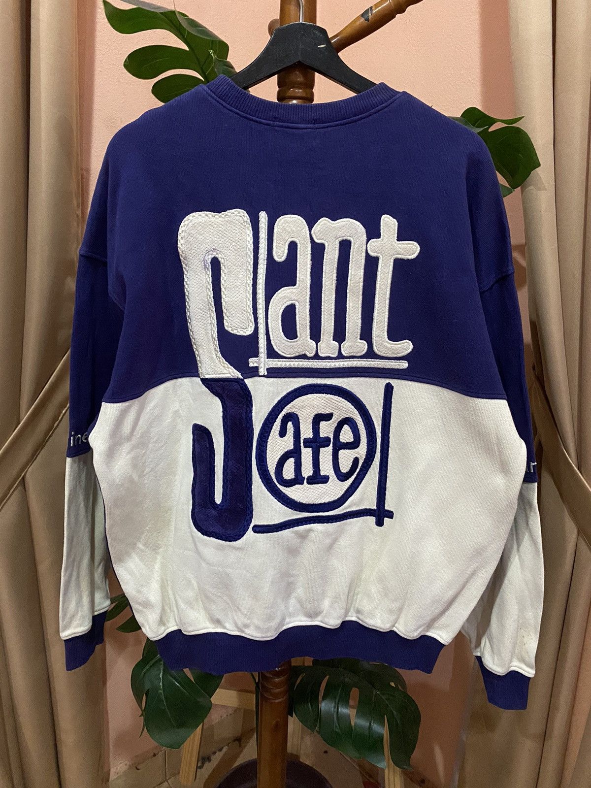 Vintage Vintage Santafe 90s Sweatshirt – Navy & White Oversized Size US L / EU 52-54 / 3 - 1 Thumbnail