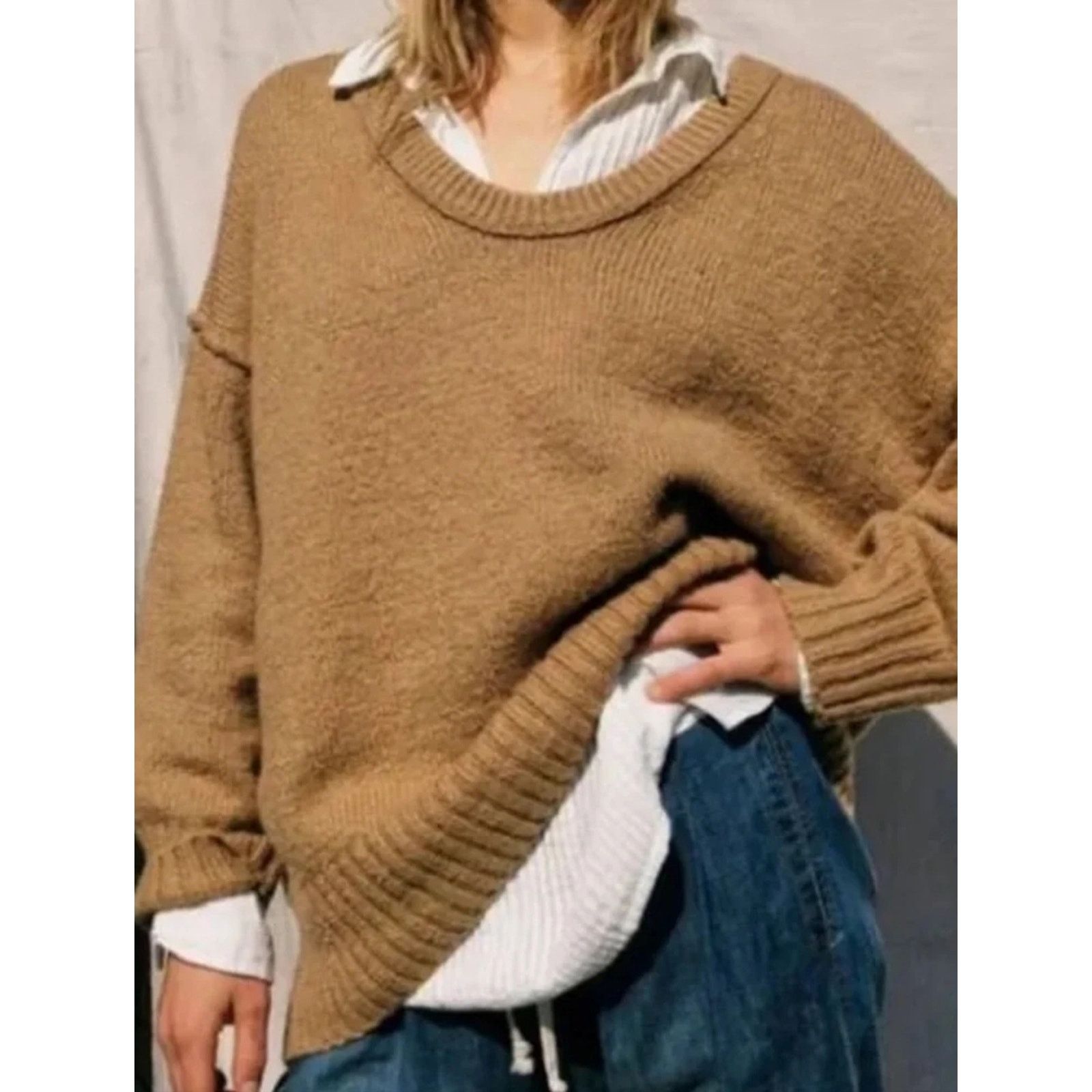 Free People Free People Desert Camel Long Sleeve Brookside XS New Size XS / US 0-2 / IT 36-38 - 7 Thumbnail