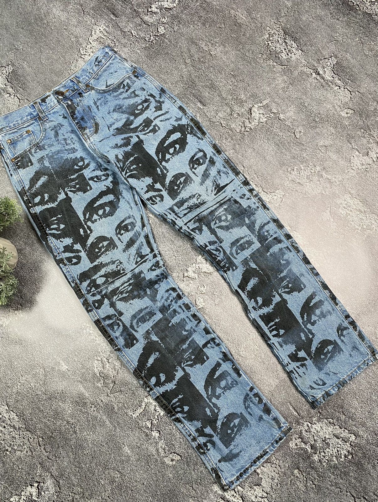 Other Avant-Garde print denim pants cool eyes Size US 30 / EU 46 - 3 Thumbnail