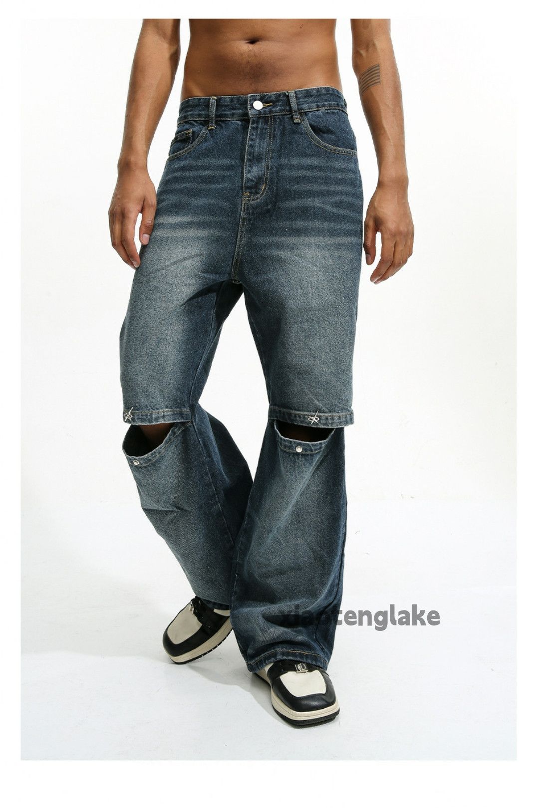 Jean × Vintage washed faded utility skate hiphop loose baggy jeans Size US 32 / EU 48 - 1 Thumbnail