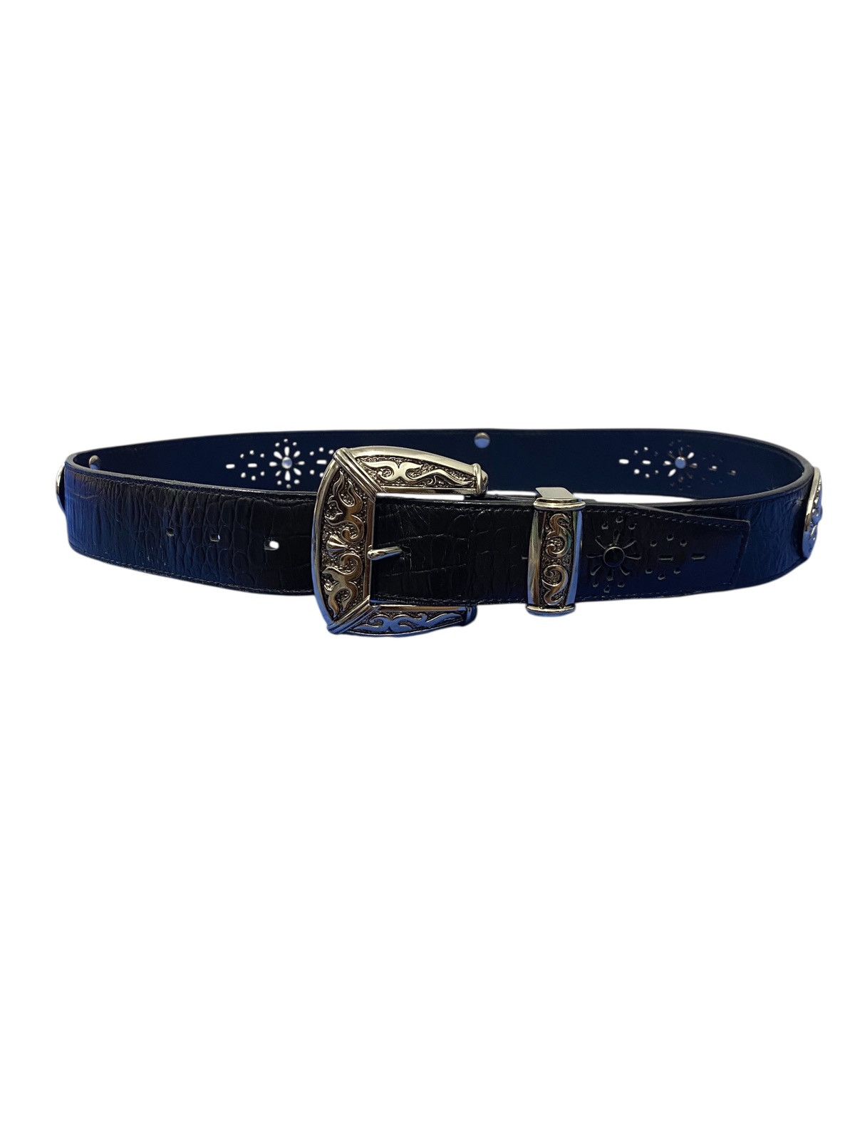 Tornado Mart Tordano Mart western style buckle with stud leather belt Size ONE SIZE - 3 Thumbnail