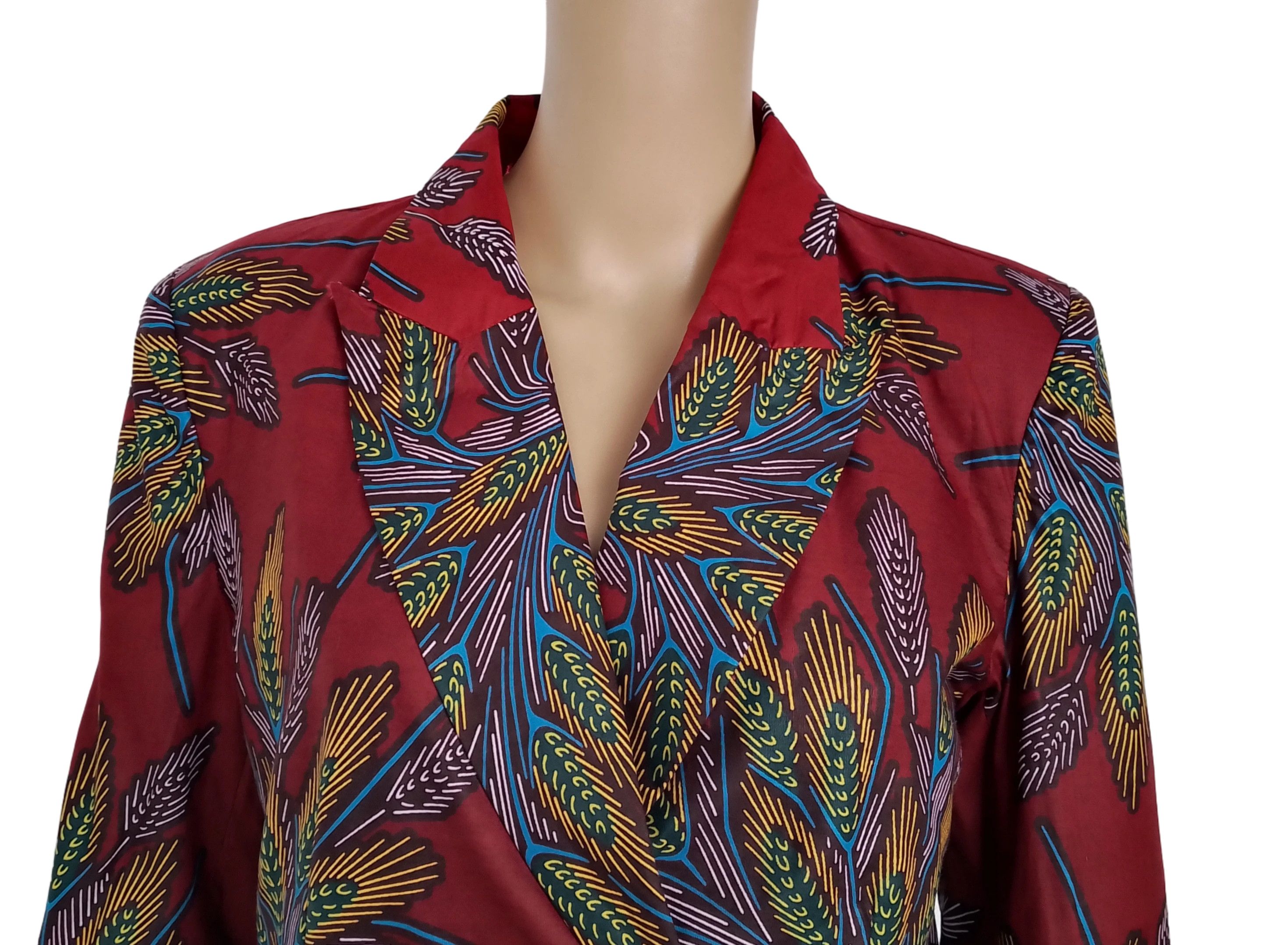 Other Cotton Jacket Women Suit African Ankara Print Size L / US 10 / IT 46 - 3 Thumbnail