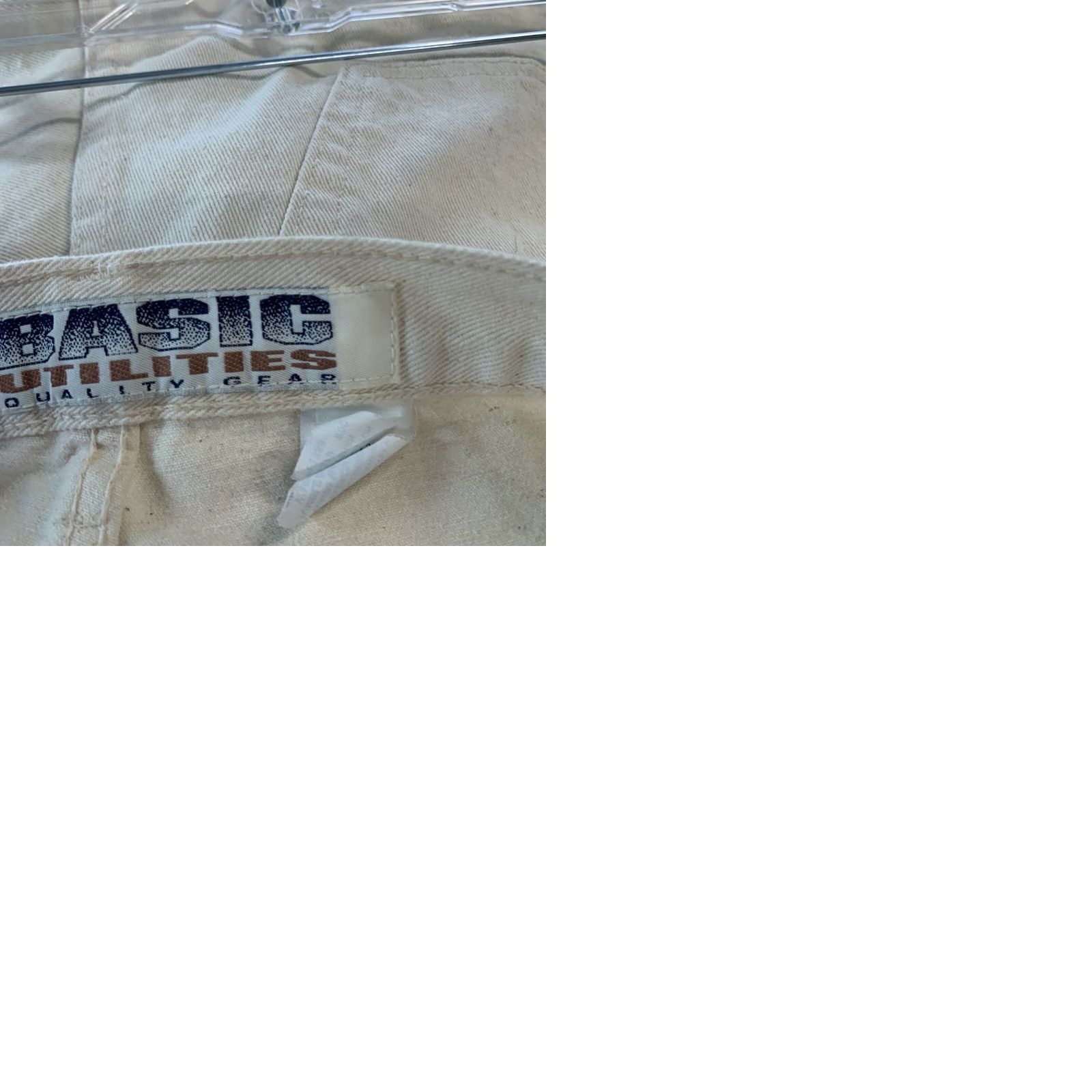 Denime VINTAGE Basic Utilities Denim Shorts Mens 32 Beige Inseam 11 30 in Waist Flat Front Pockets Regular Fit Summer Mens Beige Denim Shorts Size US 32 / EU 48 - 11 Thumbnail