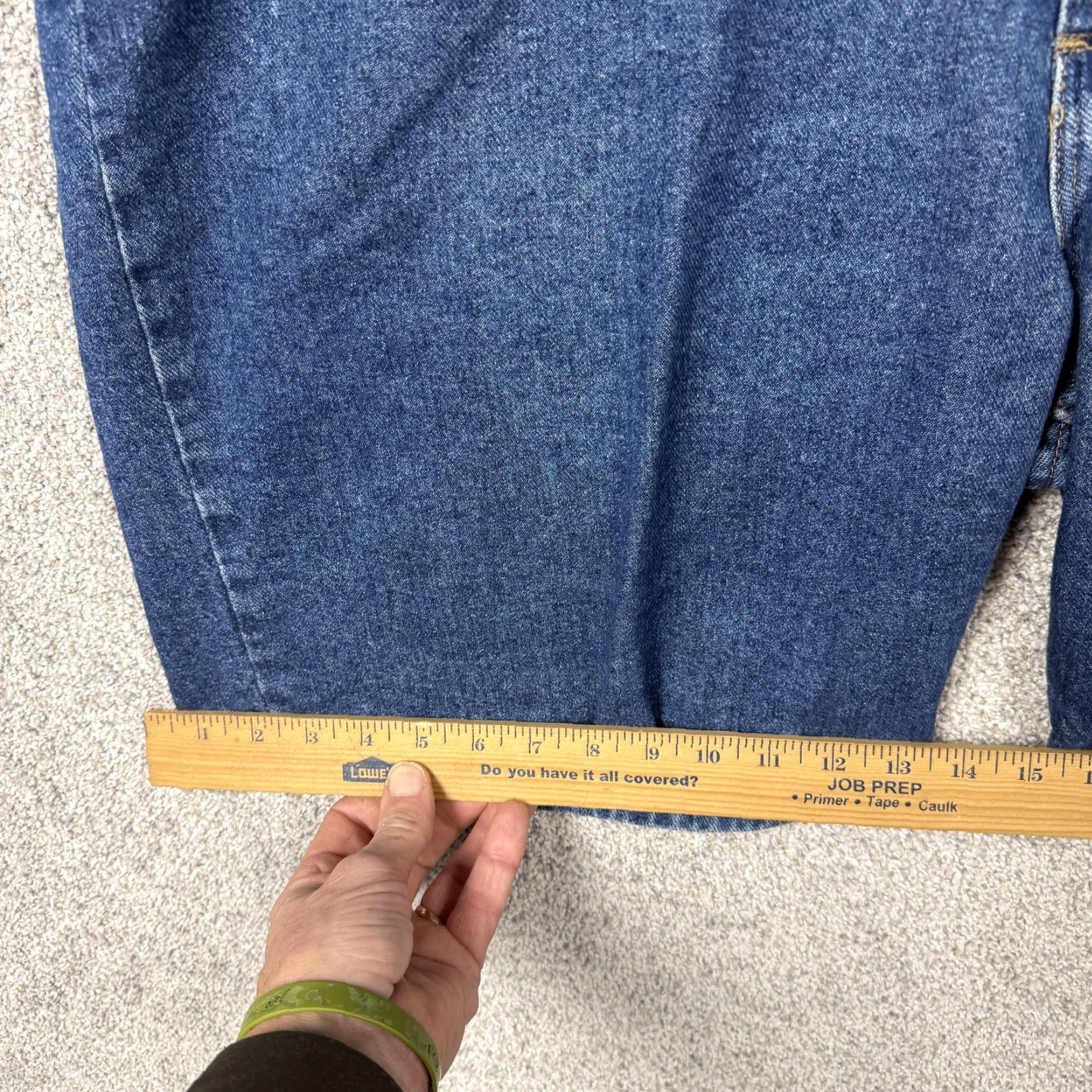 Wrangler Wrangler Bermuda Shorts Mens 42x7 Blue Denim Relaxed Fit 7 Inseam 5-Pocket logo Zip Fly Casual Summer Iconics Size US 42 / EU 58 - 4 Thumbnail