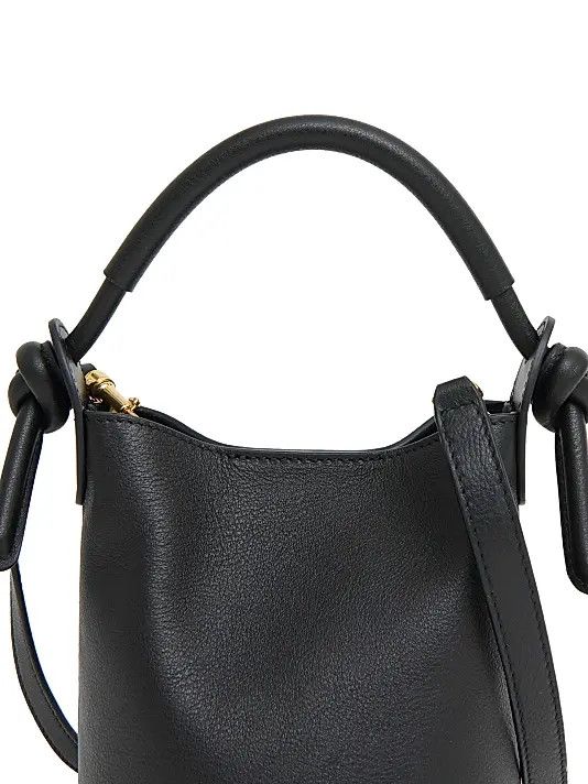 Mansur Gavriel os11x0326 Size: OS / Mini Fortuna Leather Bucket Bag Black Size ONE SIZE - 4 Thumbnail