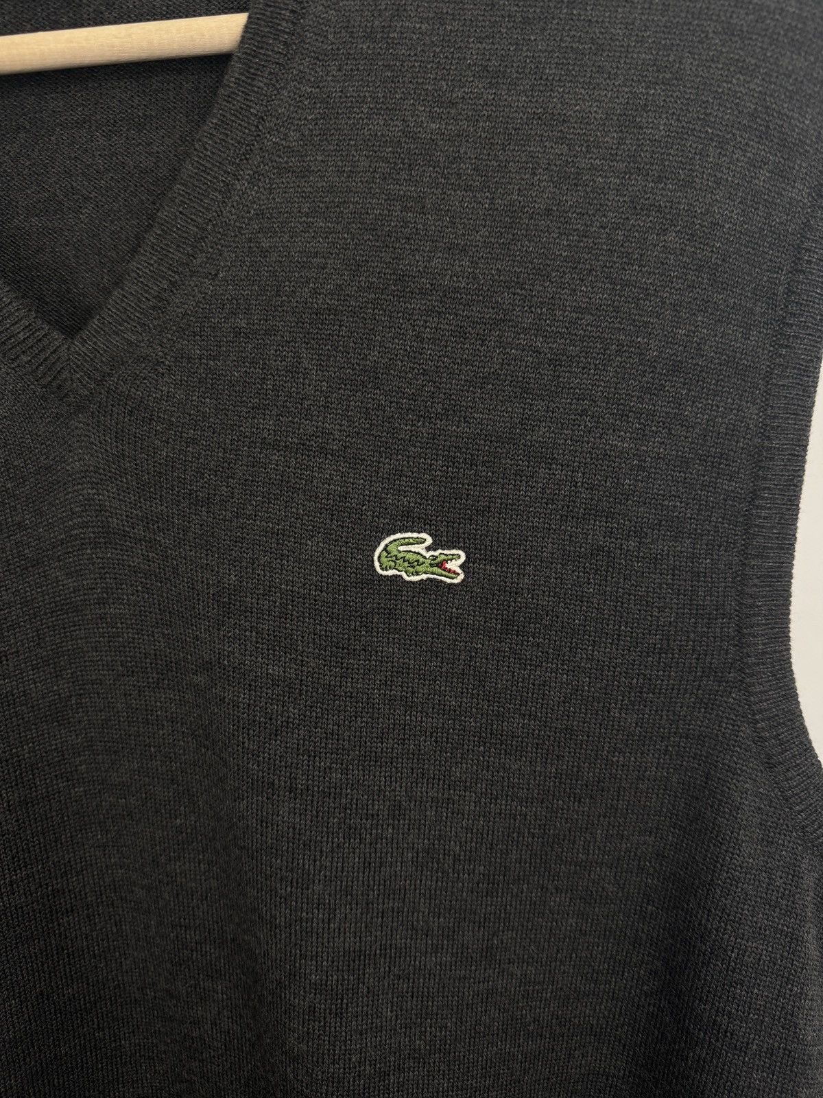 Lacoste 🇫🇷 Vintage 90s Lacoste Wool Vest Sweater Made in France Retro Size US M / EU 48-50 / 2 - 4 Thumbnail