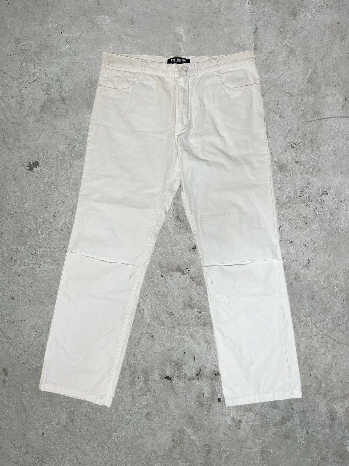 Raf Simons SS/02 Raf Simons Runway White Slit Pants Size US 32 / EU 48 - 4 Thumbnail