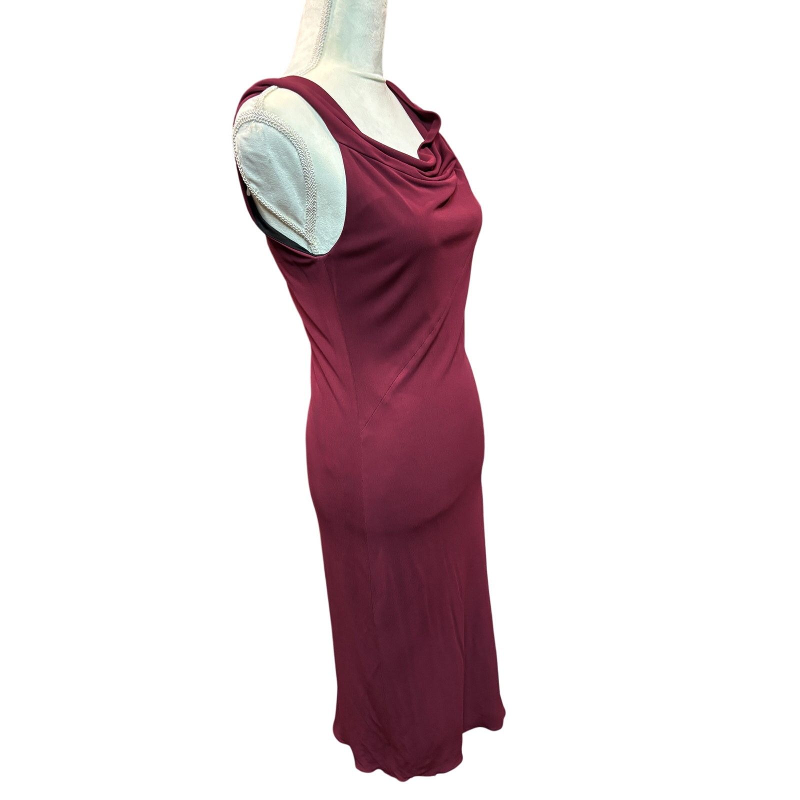 Narciso Rodriguez Narciso Rodriguez Burgundy Midi Dress Size 44 Size M / US 6-8 / IT 42-44 - 5 Thumbnail