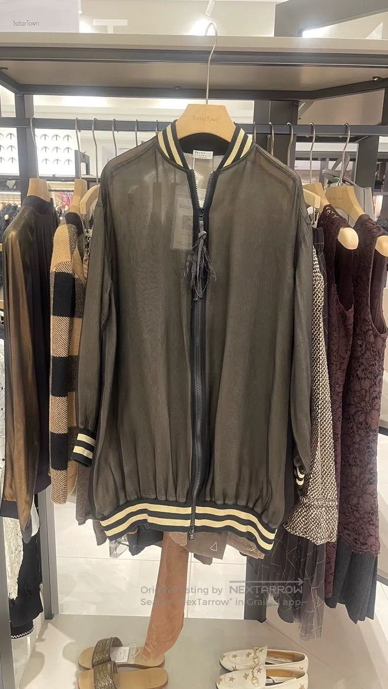 Brunello Cucinelli Beaded Silk Gauze Jacket