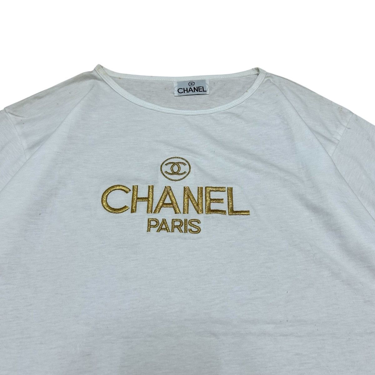 Vintage Vintage CHANEL Embroidered Tshirt Size US M / EU 48-50 / 2 - 2 Thumbnail