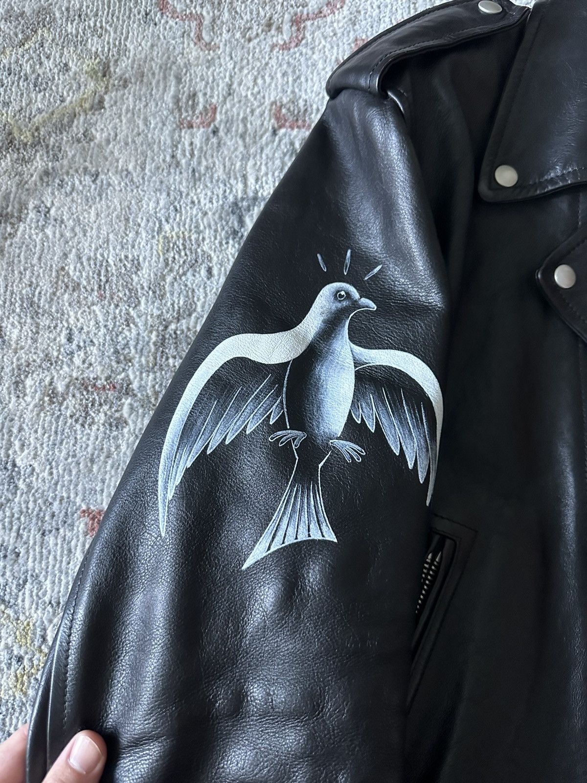 Loewe RUNWAY! LOEWE LEATHER JACKET HANDPAINTED Size US M / EU 48-50 / 2 - 13 Thumbnail