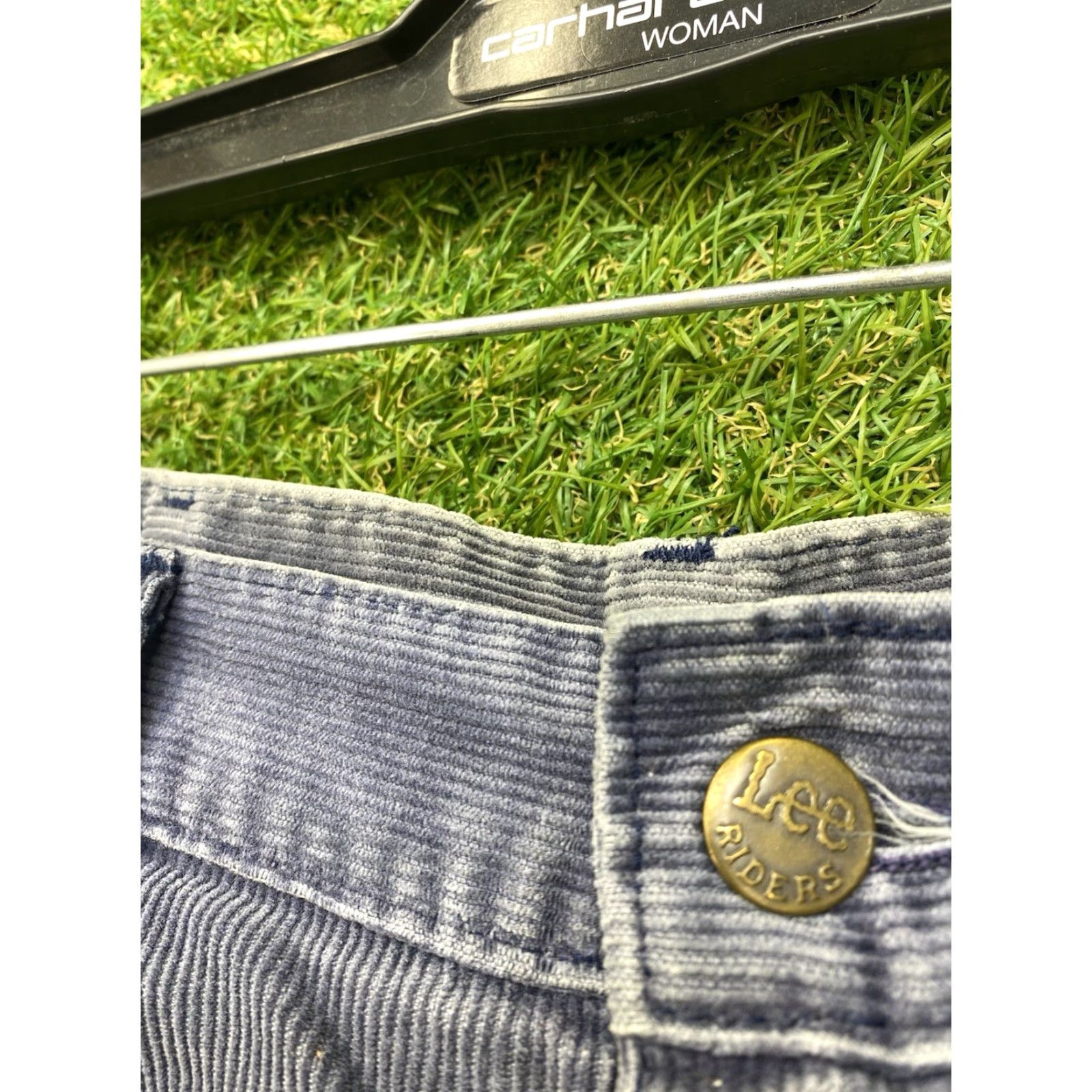 Lee VINTAGE Lee Gray Corduroy Pants Mens 28x30 Straight Leg 5-Pocket Lee 101 Z USA USA 80s 90s Mens Size US 28 / EU 44 - 4 Thumbnail