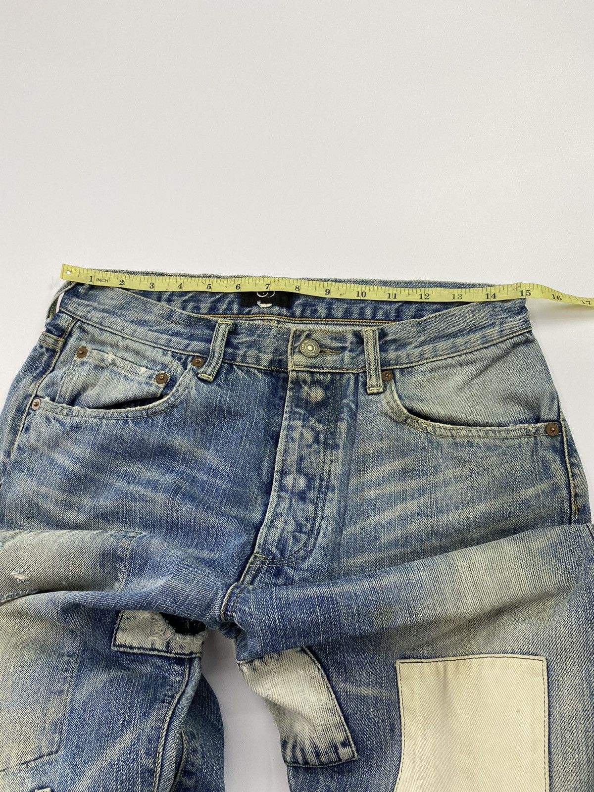 Jean × Vintage Selvedge patchwork jeans pant japanese brand Size US 30 / EU 46 - 12 Thumbnail