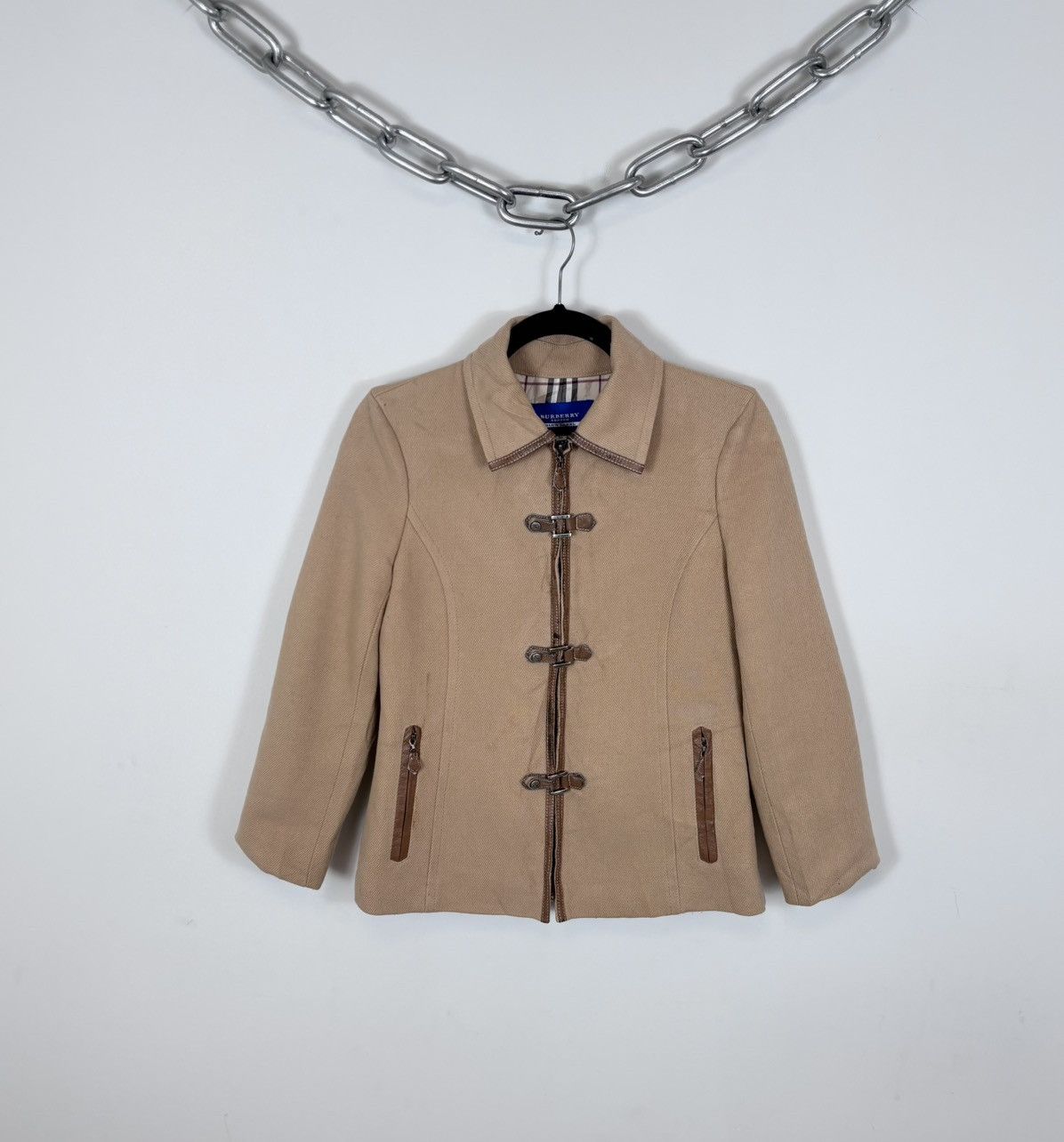 Burberry Burberry Blue Label Women’s Vintage Camel Wool Blend Jacket Size S / US 4 / IT 40 - 1 Thumbnail