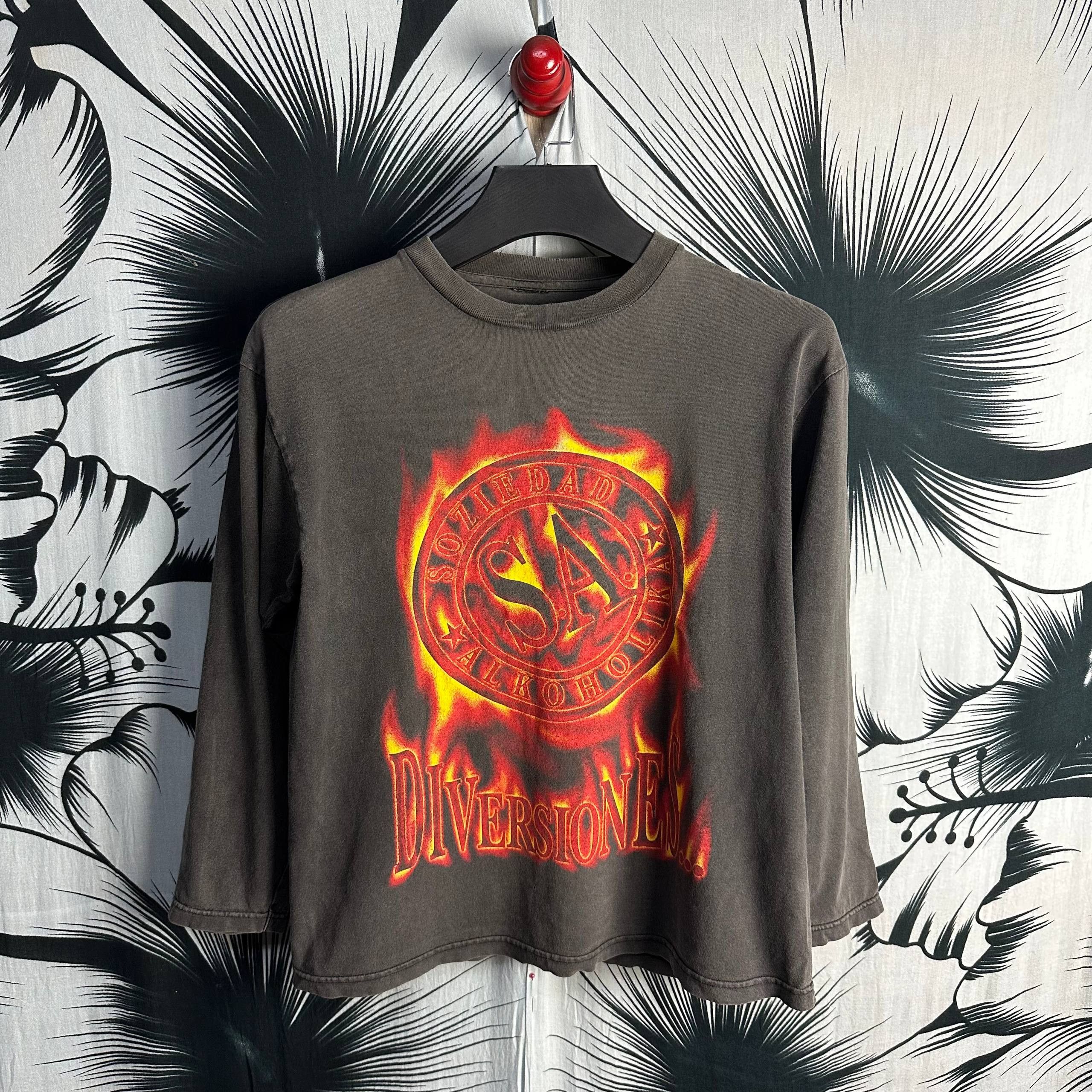 Vintage 90s Soziedad Alkoholika Thrash Punk Metal Band Tee