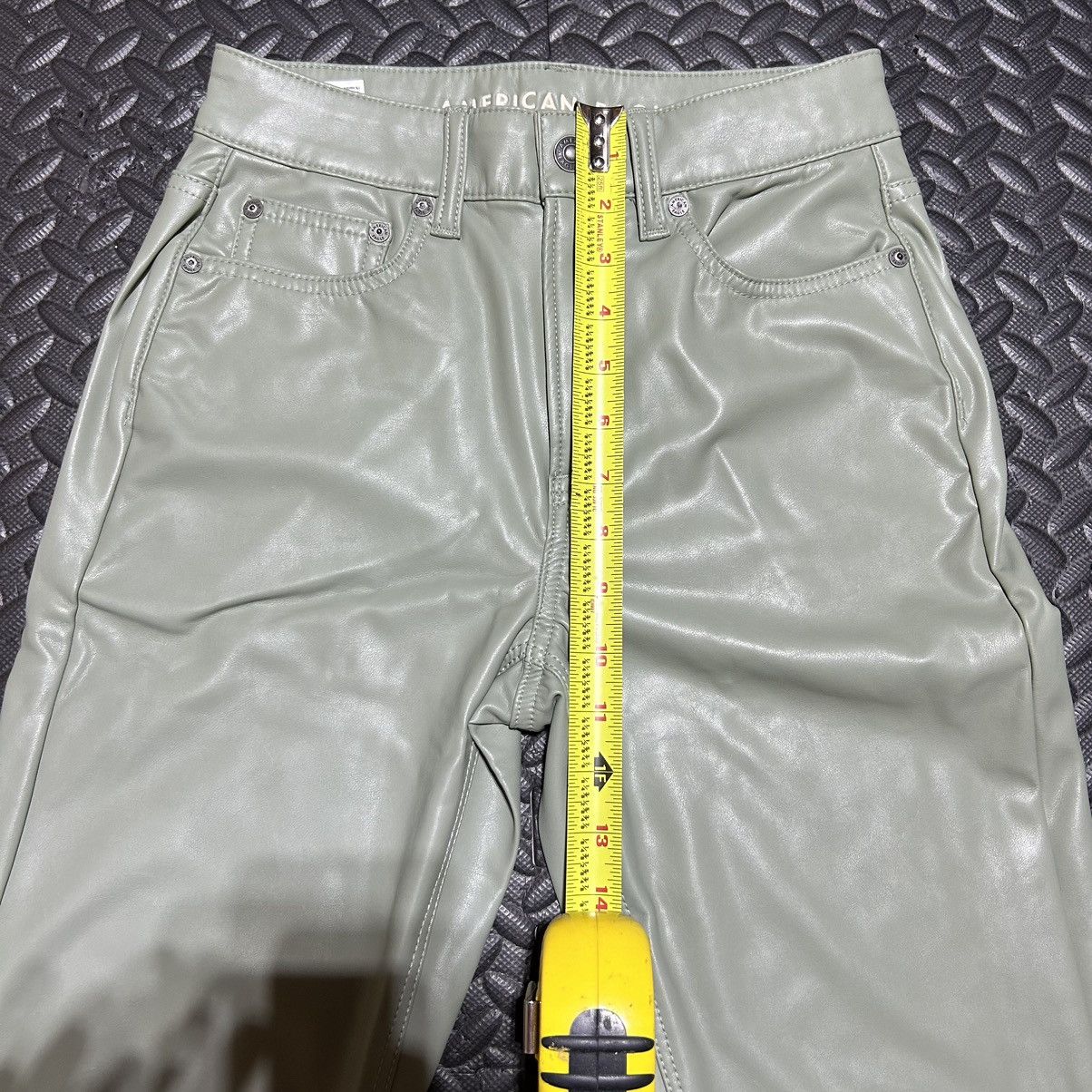American Eagle Outfitters American Eagle Pants Vegan Leather High Rise Size 00 NEW Size 24" / US 00 / IT 34 - 6 Thumbnail