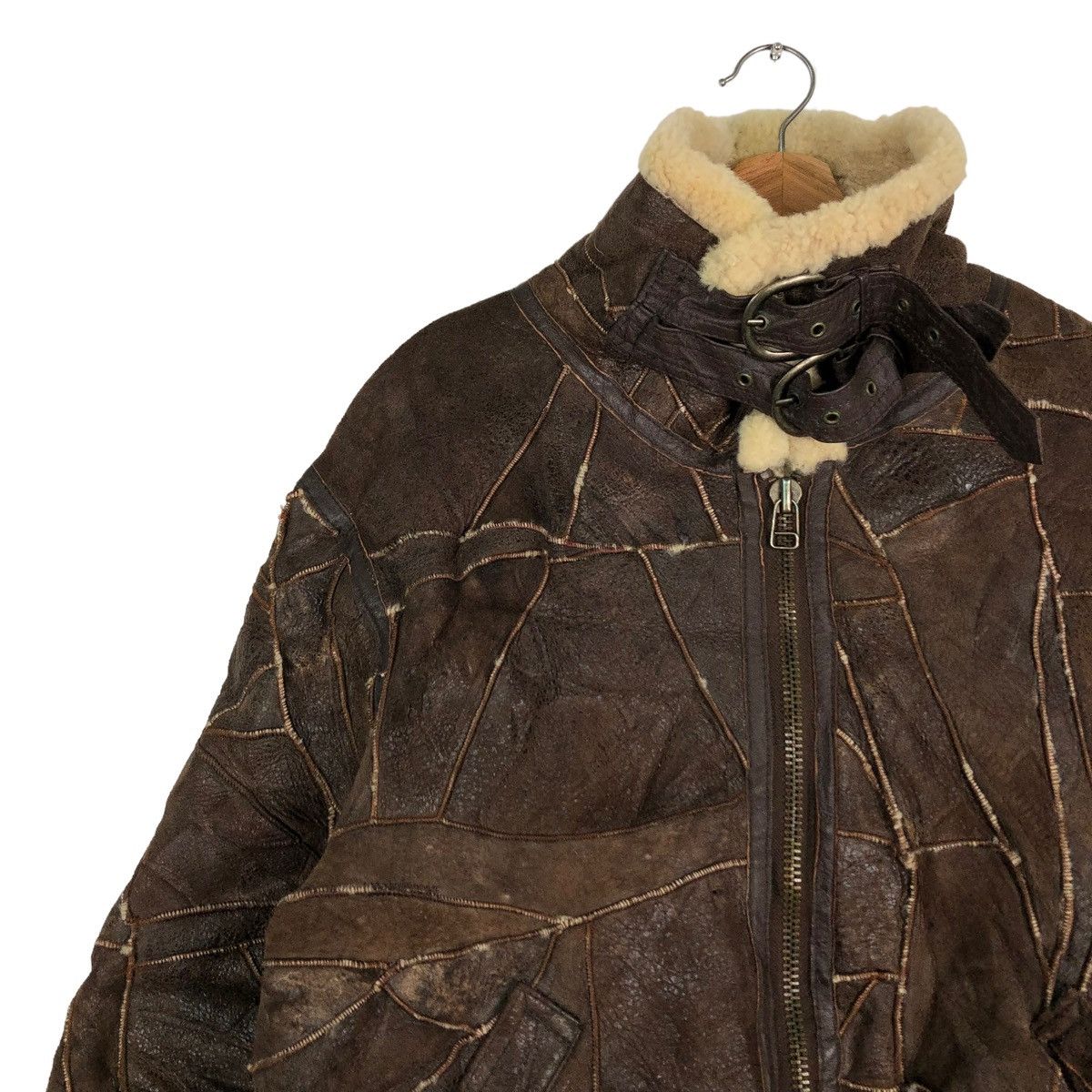 Japanese Brand 🔥VINTAGE SHEARLING B3 JACKET PATCH WORK HAI SPORTING GEAR Size US M / EU 48-50 / 2 - 8 Thumbnail