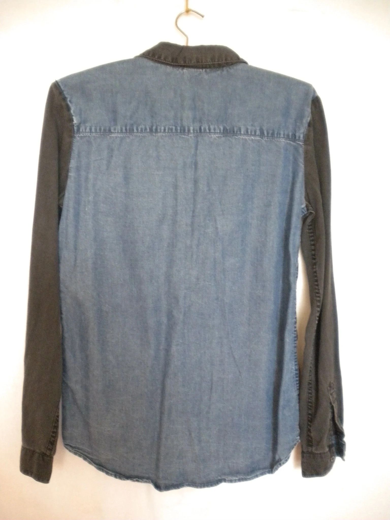 Bershka Vintage denim shirt collared button down shirt long sleeves Size M / US 6-8 / IT 42-44 - 7 Thumbnail