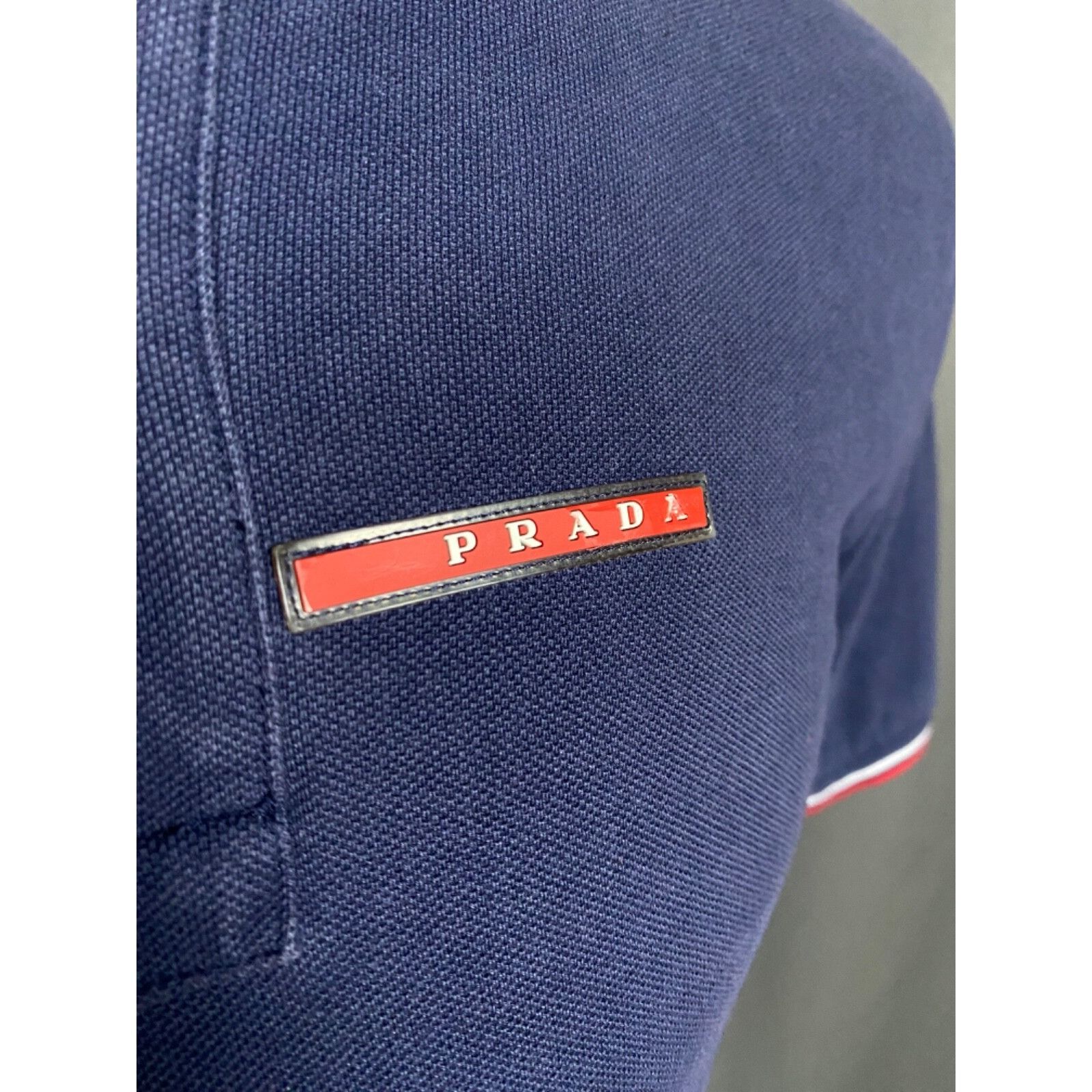 Prada Prada Small Logo Men's Blue Polo T-Shirt Size XL Size US XL / EU 56 / 4 - 8 Thumbnail
