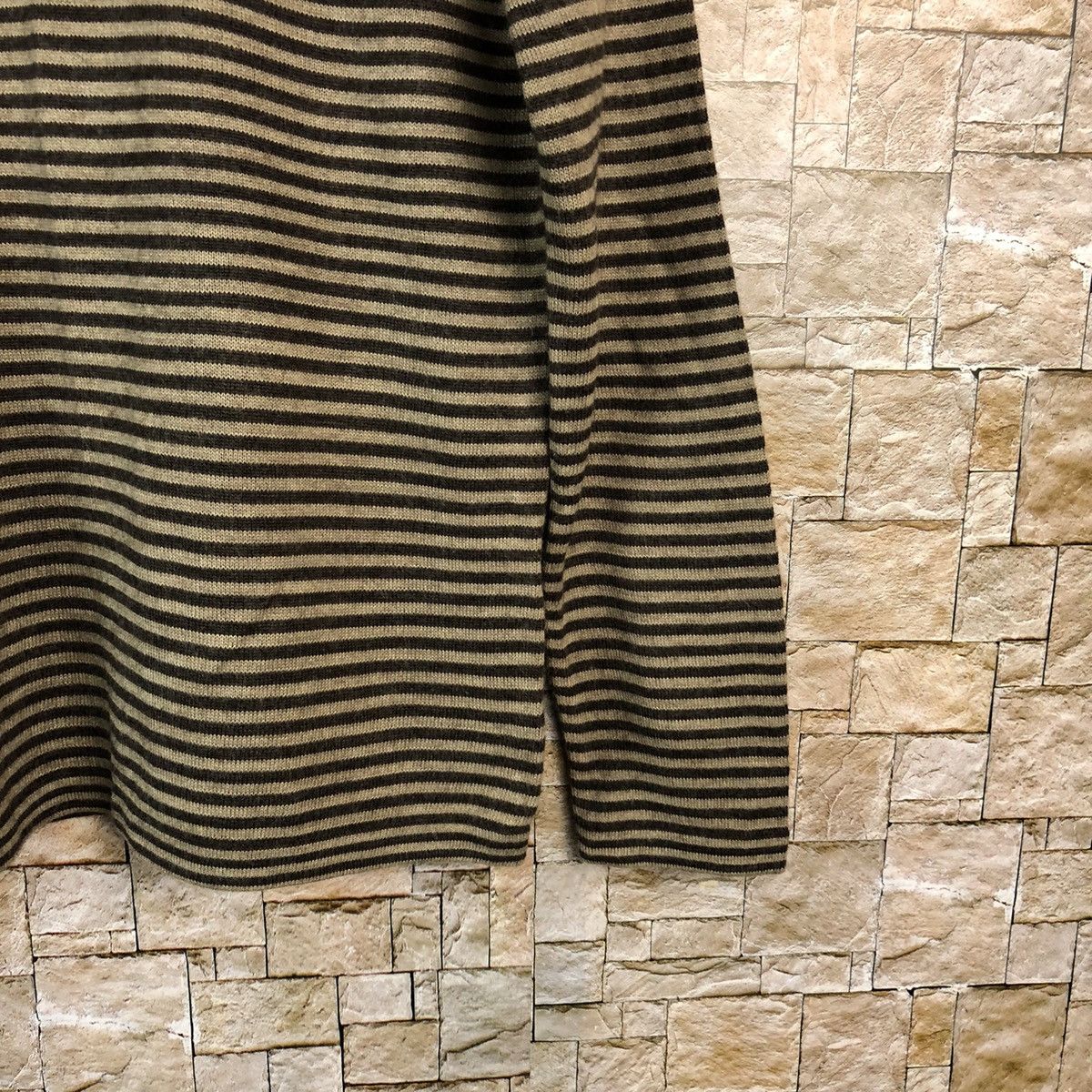 Homespun Knitwear × Japanese Brand × OVER THE STRiPES Gracious Brown Stripe Knitwear #A1194 Size M / US 6-8 / IT 42-44 - 8 Thumbnail