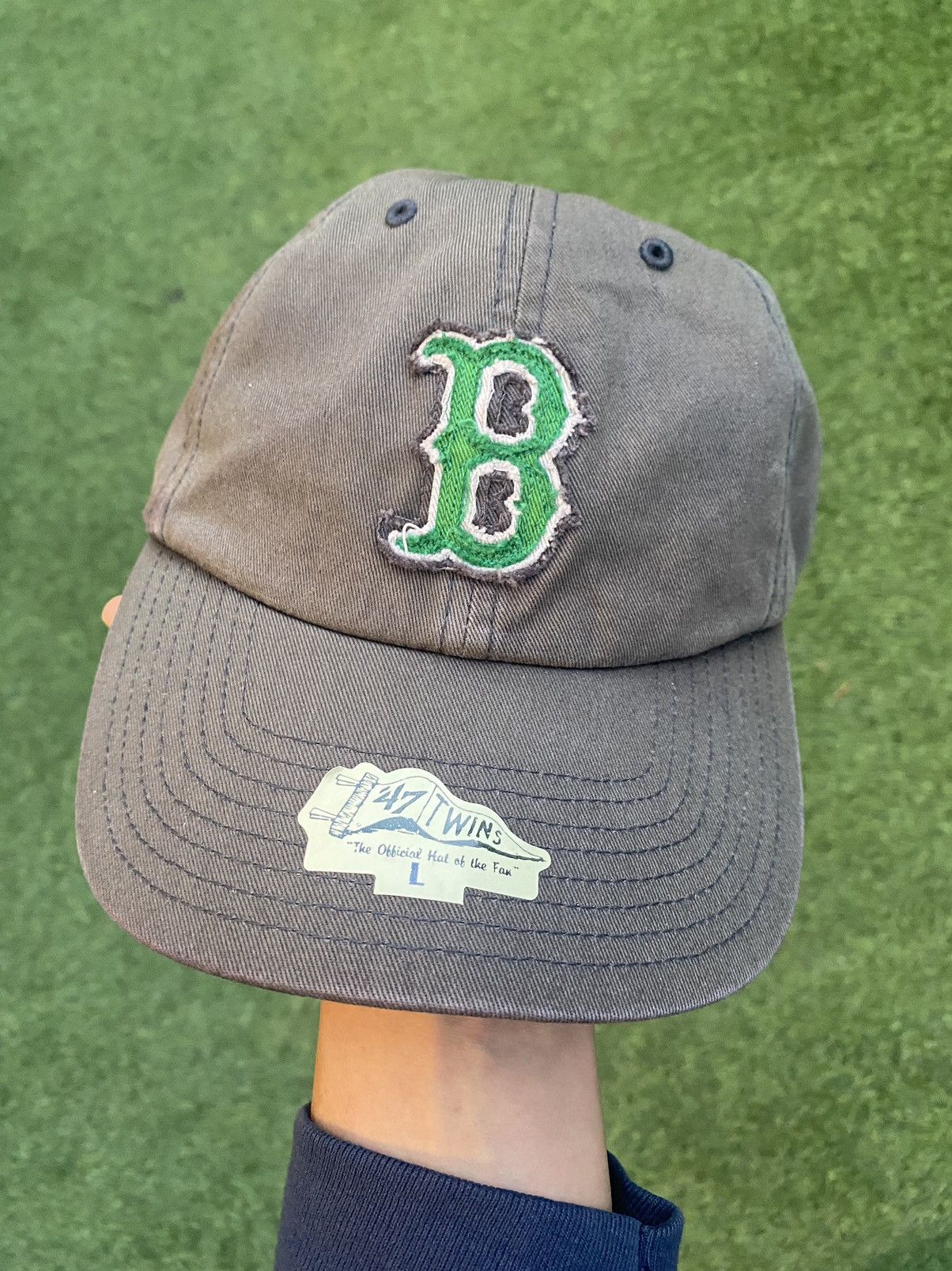 MLB × Vintage Grey DISTRESSED Boston hat Size ONE SIZE - 1 Thumbnail