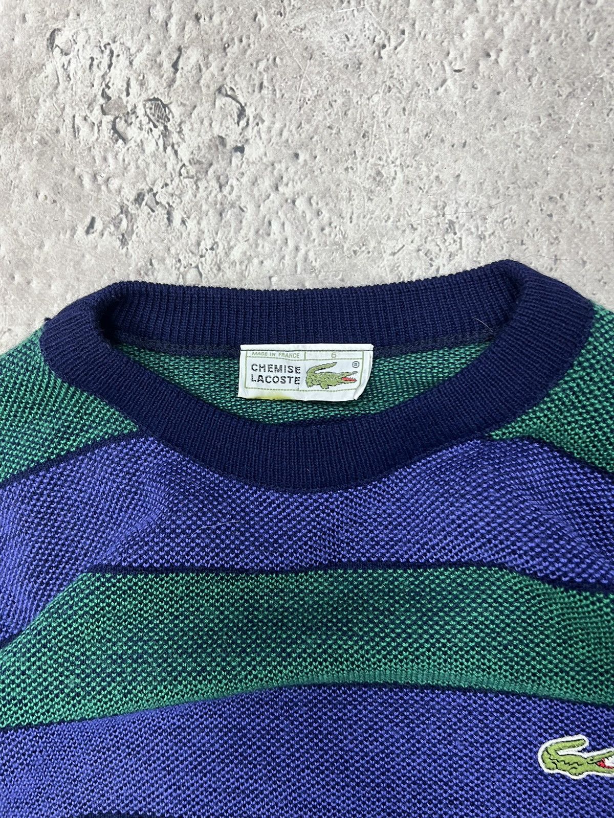 Lacoste × Vintage Lacoste vintage sweater striped size burgundy y2k Size US L / EU 52-54 / 3 - 6 Thumbnail