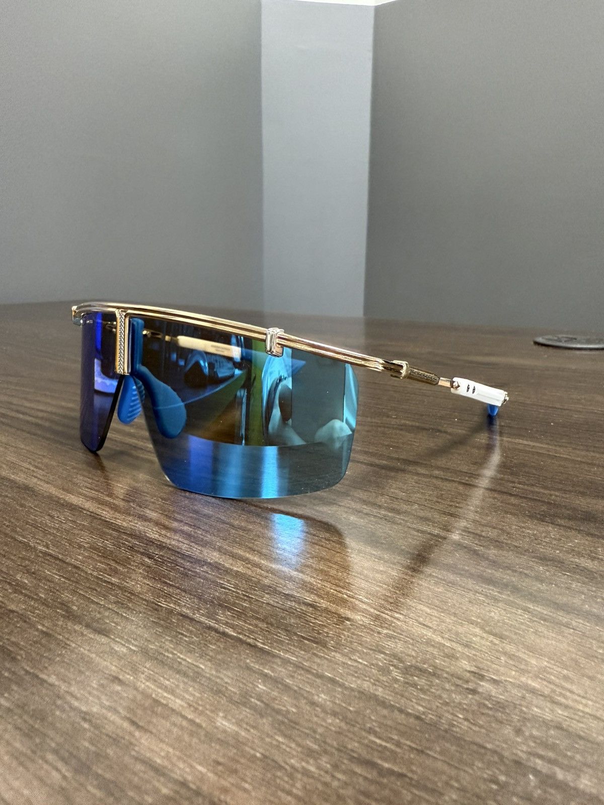 Chrome Hearts Chrome Hearts Clitanic Sunglasses Blue Size ONE SIZE - 2 Thumbnail